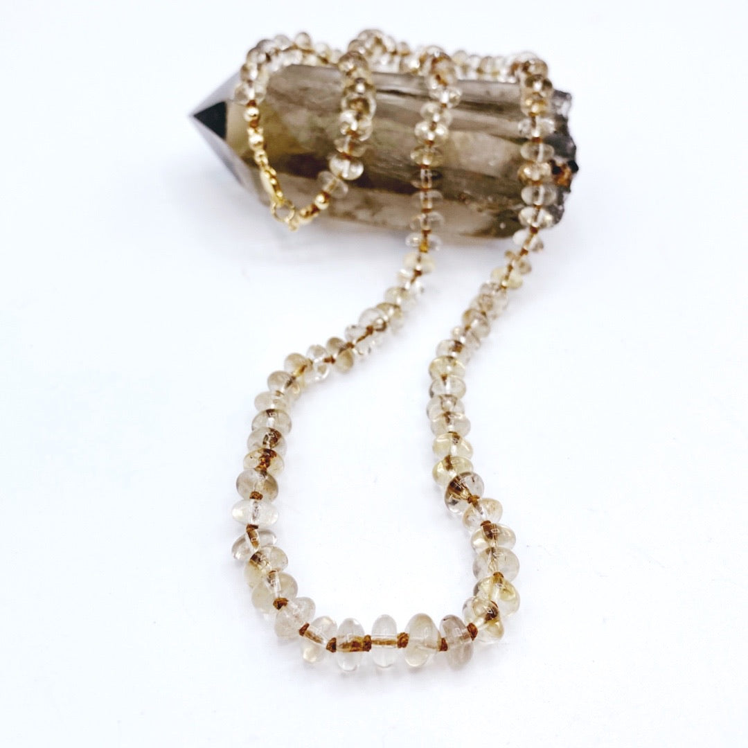 Lemon Smoky Quartz Candy Necklace - Baltic Mermaid