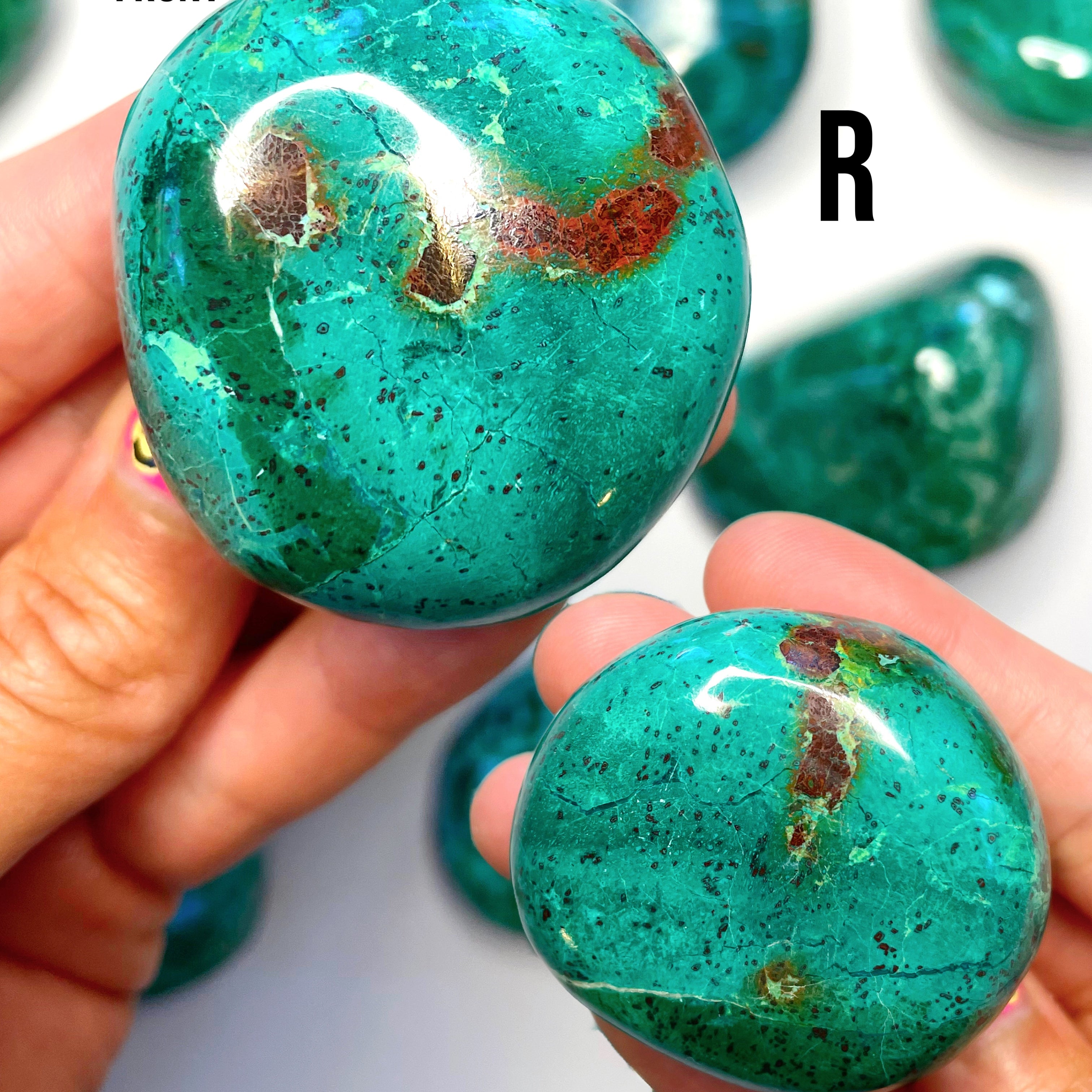 Chrysocolla Palm Stones/Large Tumbles - Baltic Mermaid