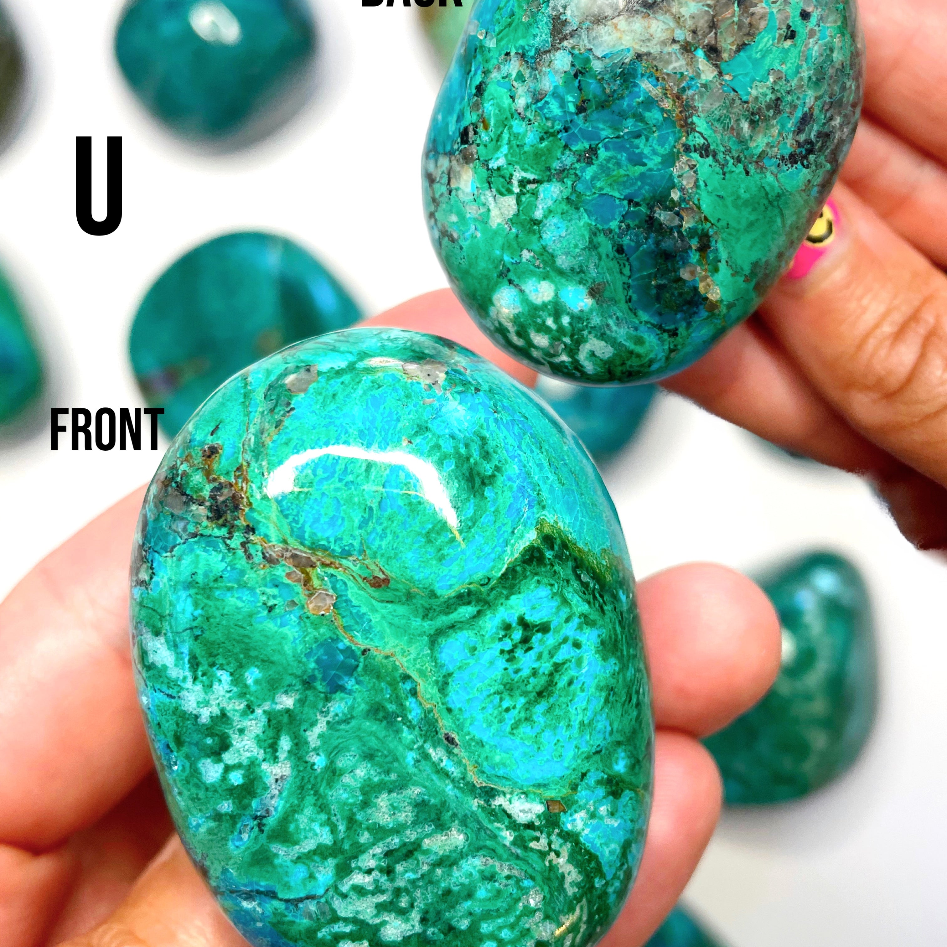 Chrysocolla Palm Stones/Large Tumbles - Baltic Mermaid