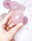 Rose Quartz Palm Stones - Baltic Mermaid