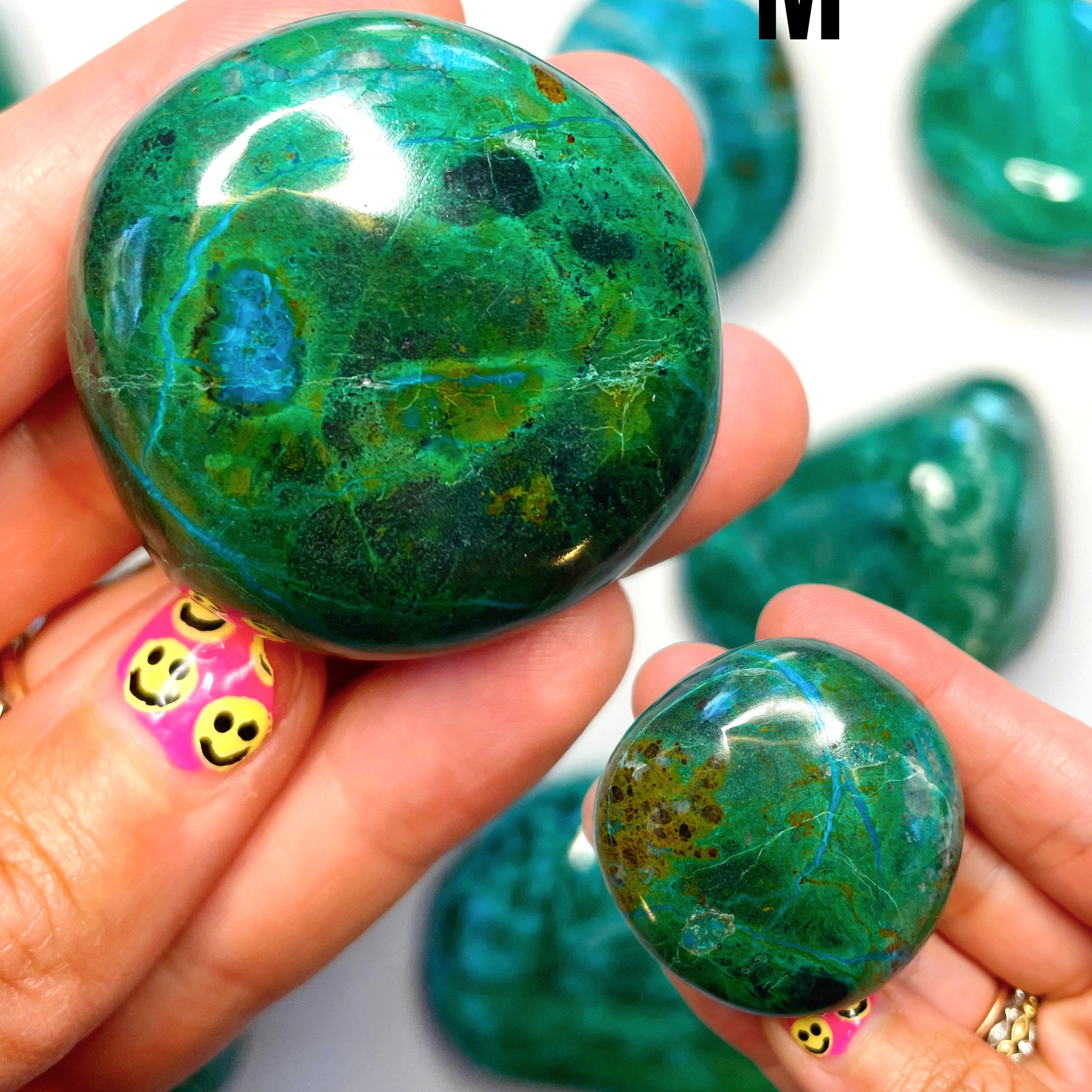 Chrysocolla Palm Stones/Large Tumbles - Baltic Mermaid