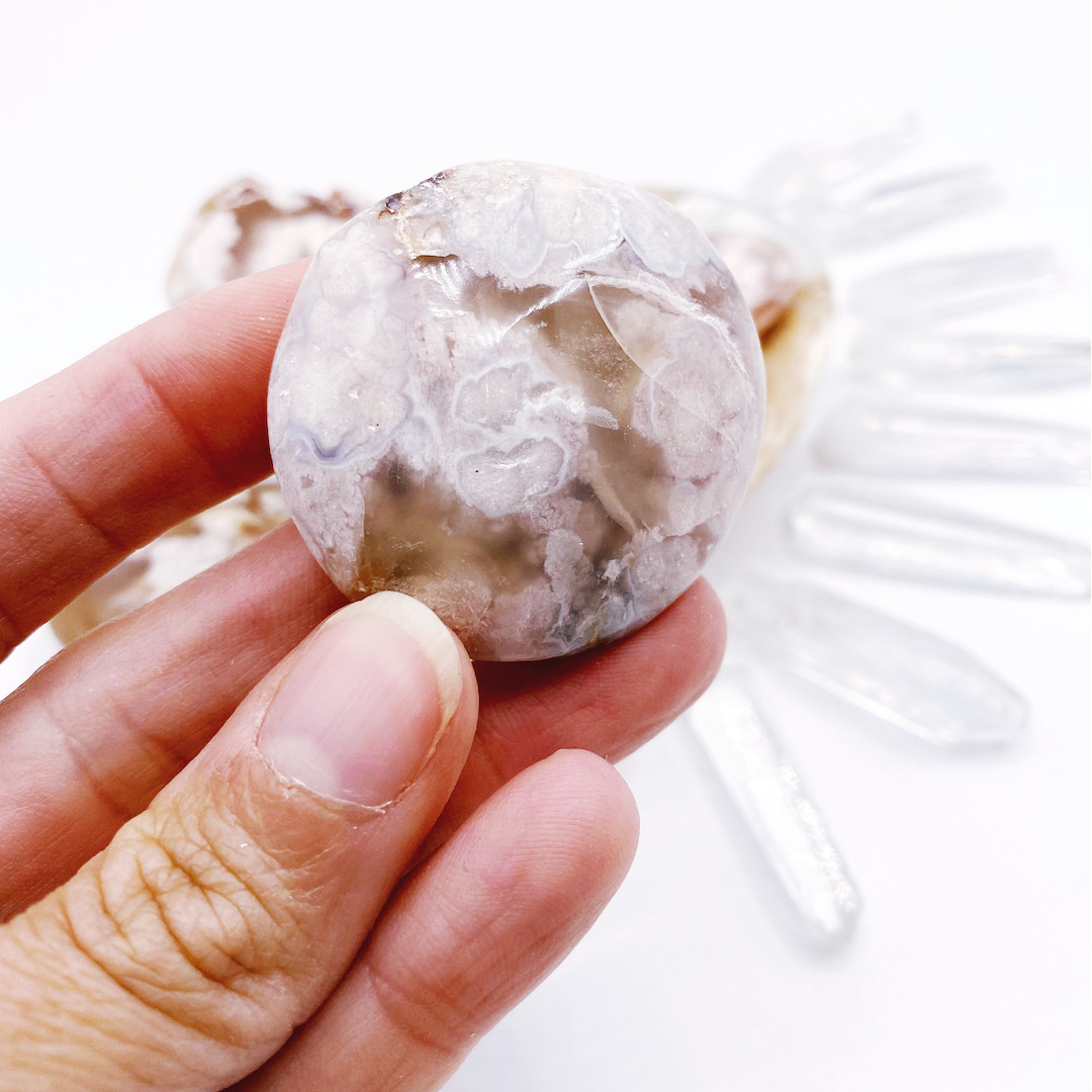 Flower Agate Large Tumbled Stones - Baltic Mermaid