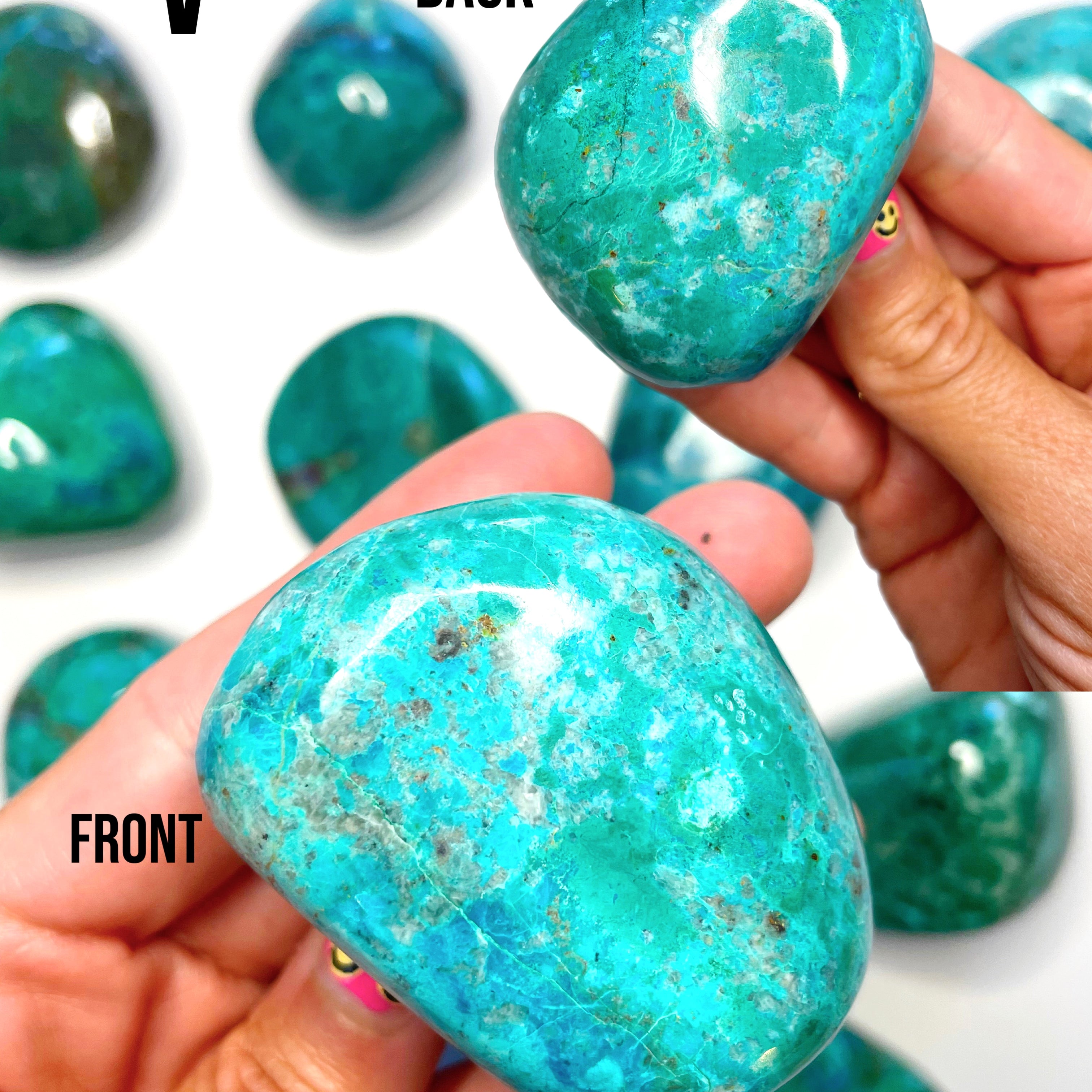 Chrysocolla Palm Stones/Large Tumbles - Baltic Mermaid