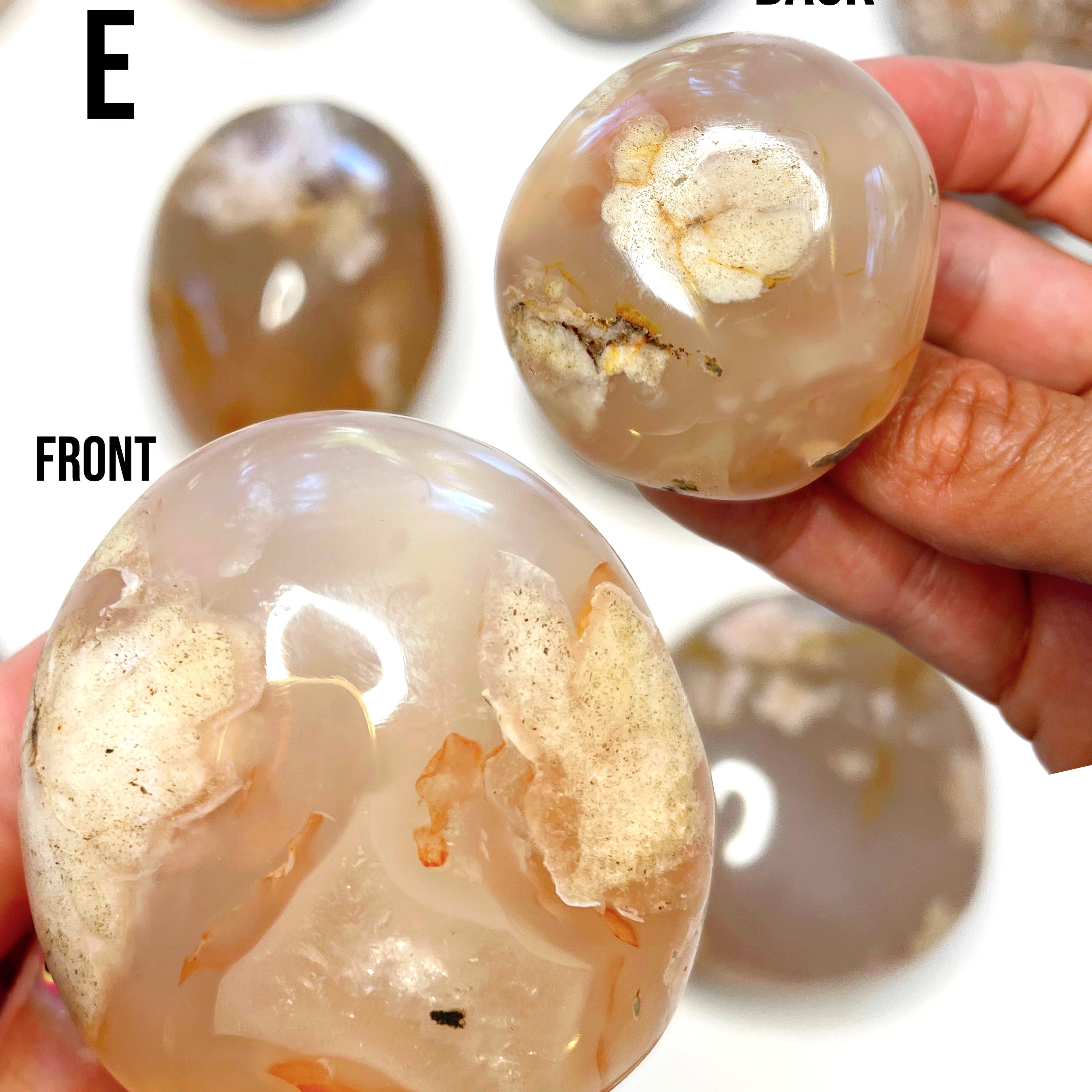Flower Agate Palm Stones - Baltic Mermaid