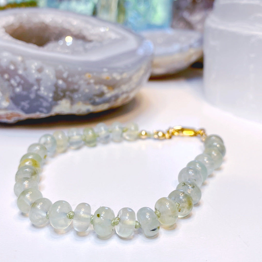 Prehnite with Epidote Candy Bracelet - Baltic Mermaid