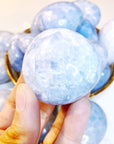 Blue Calcite Palm Stones - Baltic Mermaid