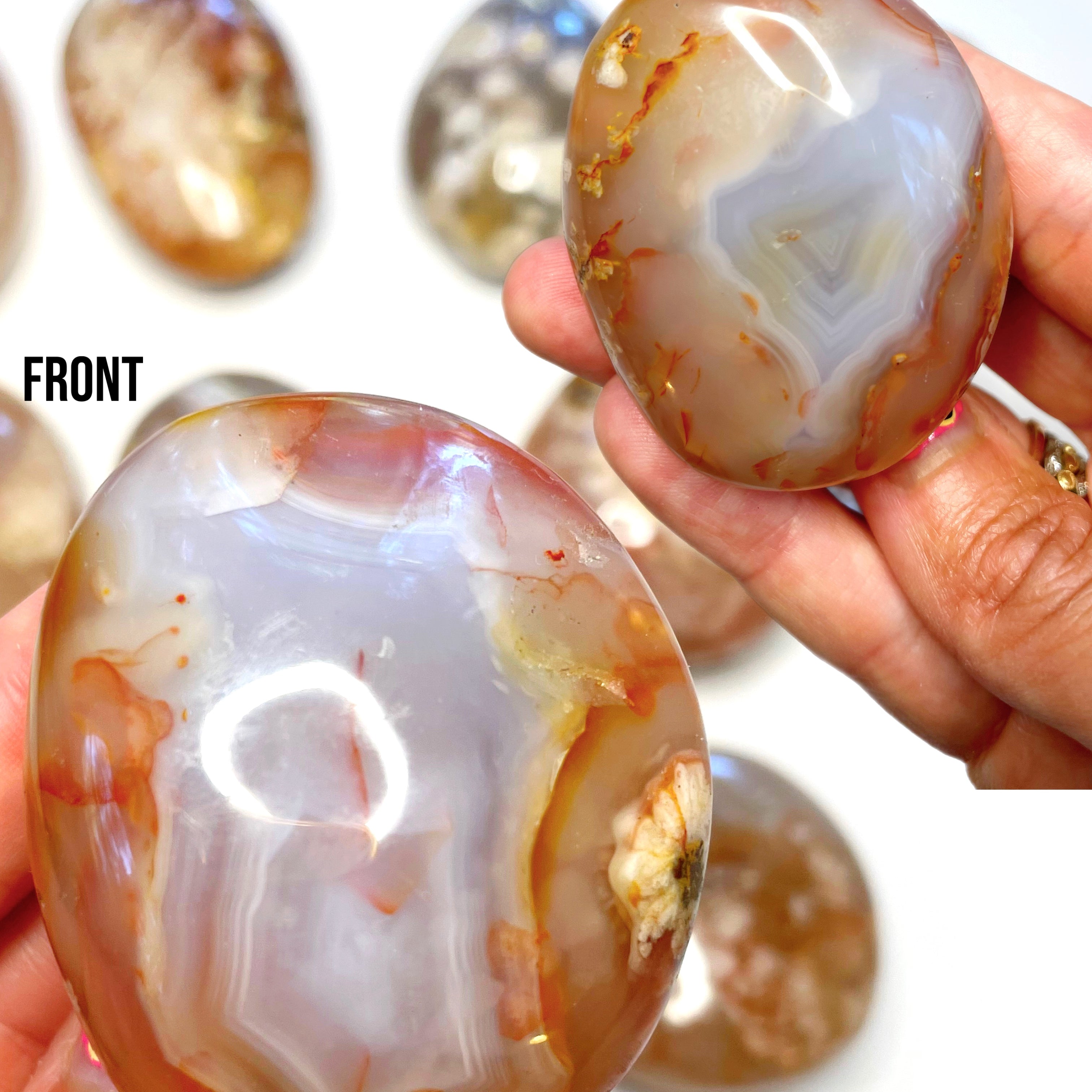 Flower Agate Palm Stones - Baltic Mermaid