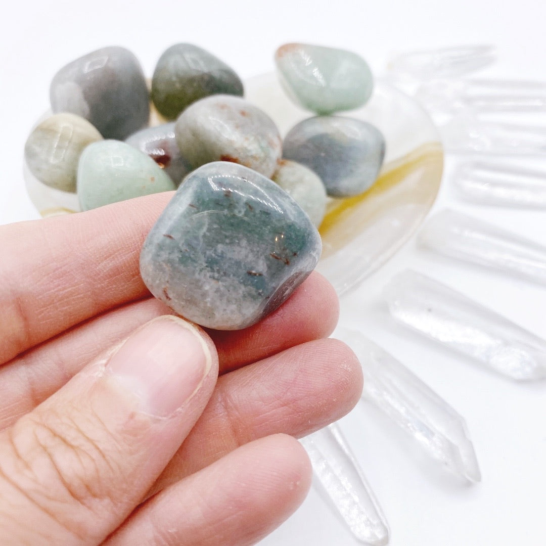 Green Aventurine Tumbled Stones - Baltic Mermaid