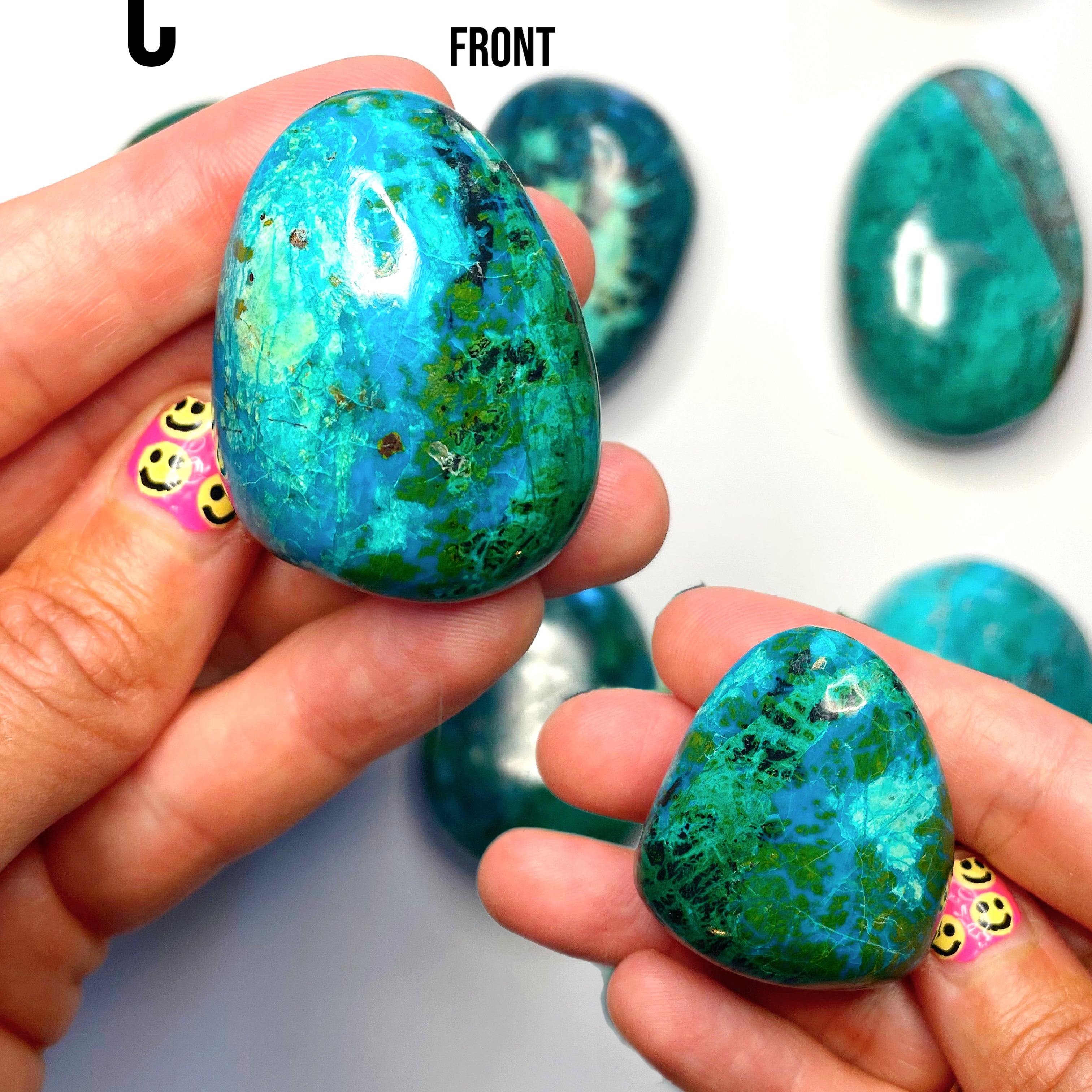 Chrysocolla Palm Stones/Large Tumbles - Baltic Mermaid