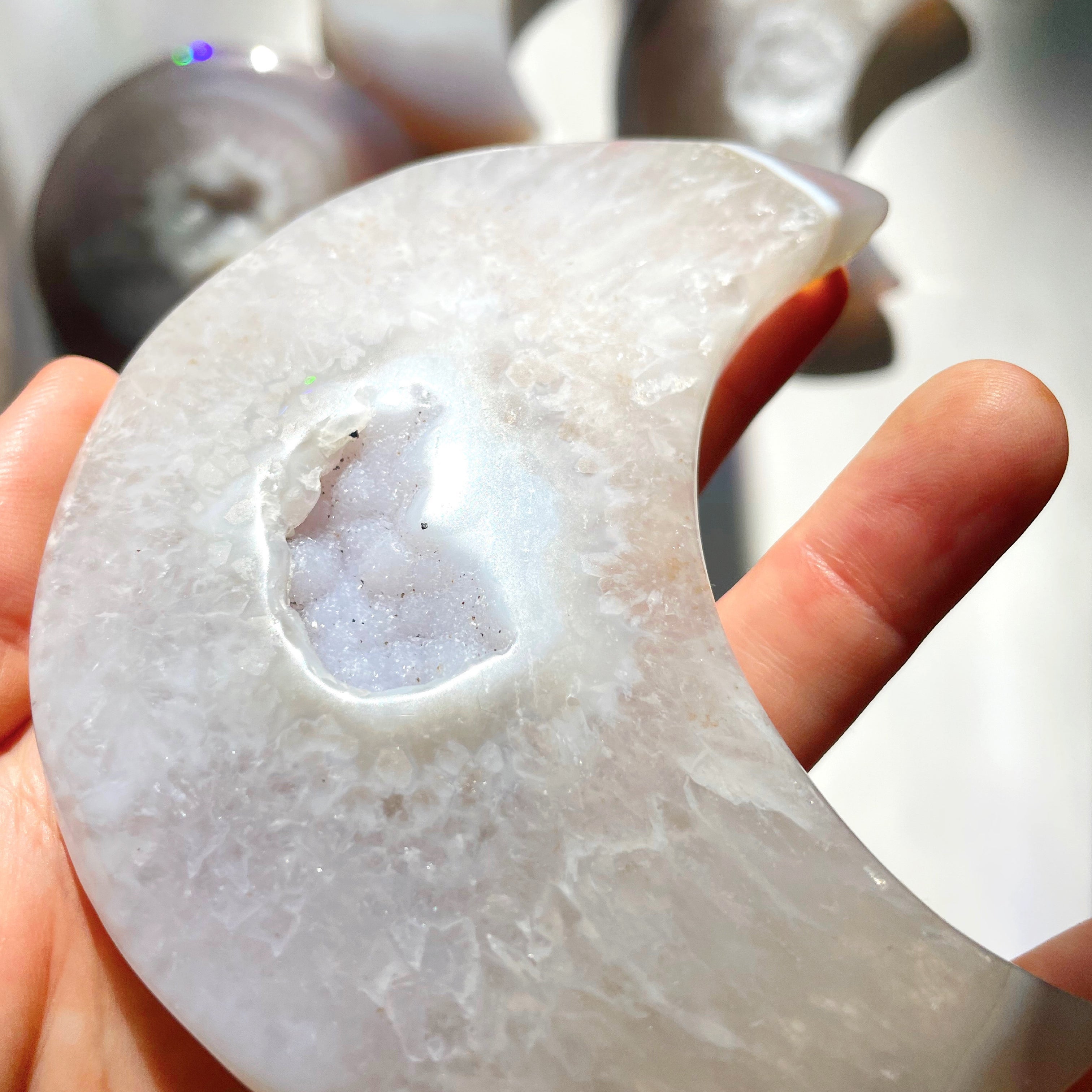 Druzy Agate Moon - Baltic Mermaid