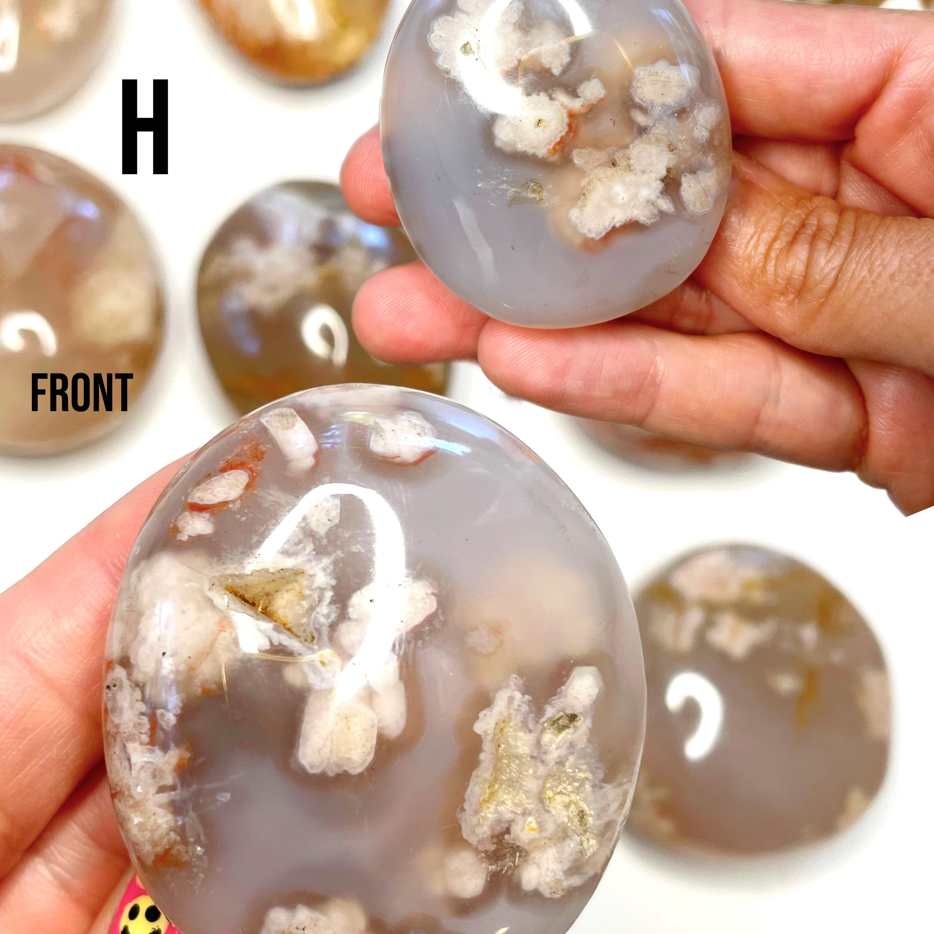 Flower Agate Palm Stones - Baltic Mermaid