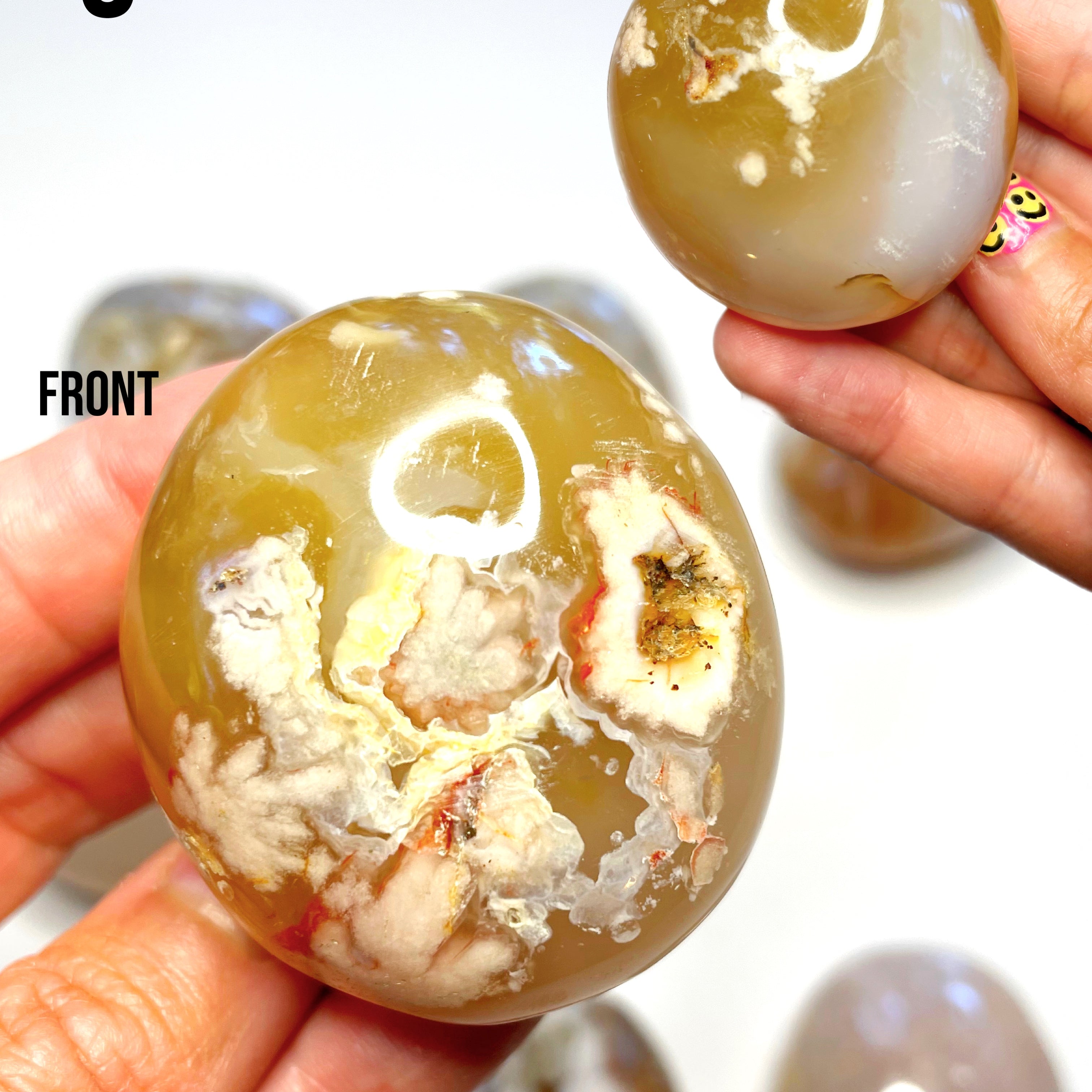 Flower Agate Palm Stones - Baltic Mermaid