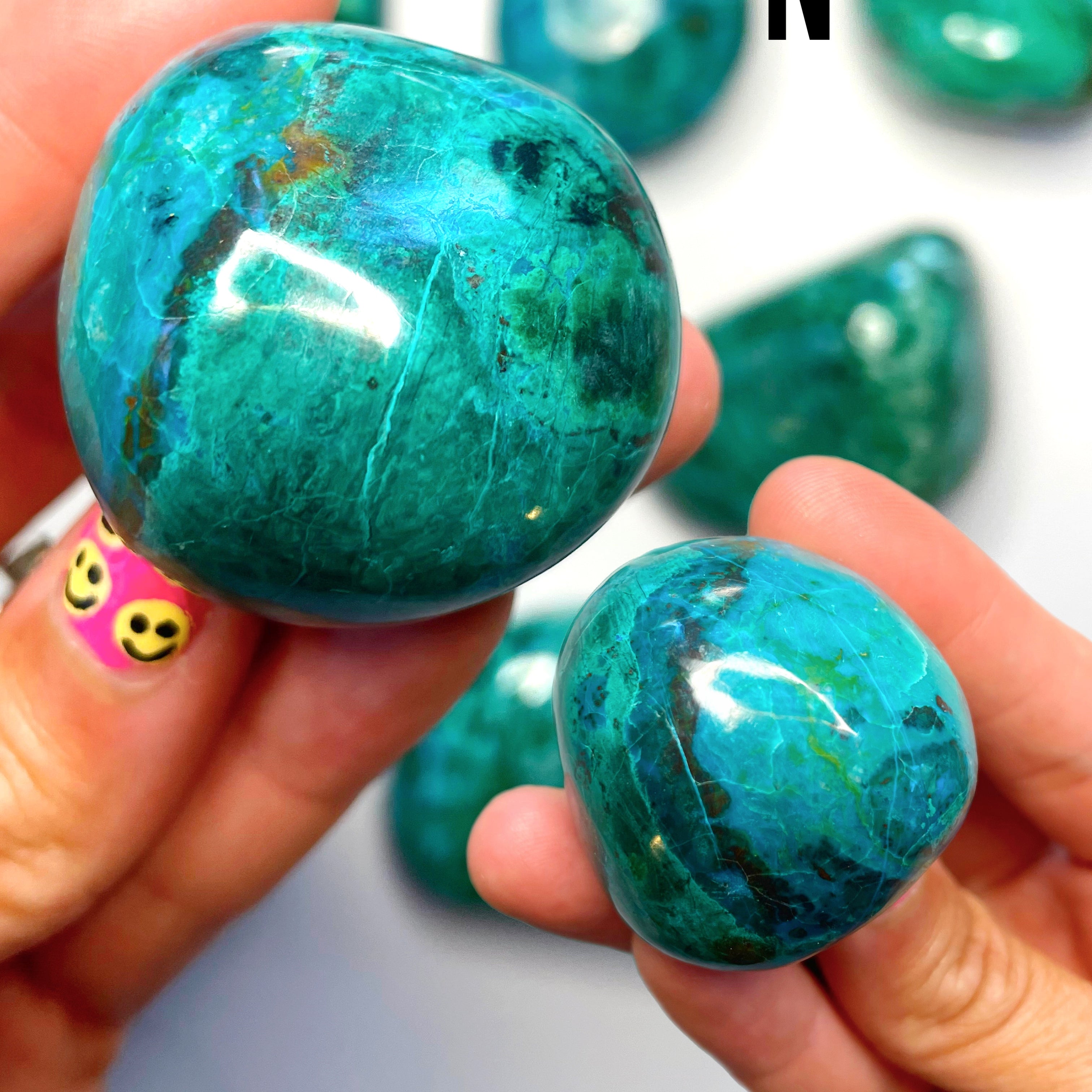 Chrysocolla Palm Stones/Large Tumbles - Baltic Mermaid