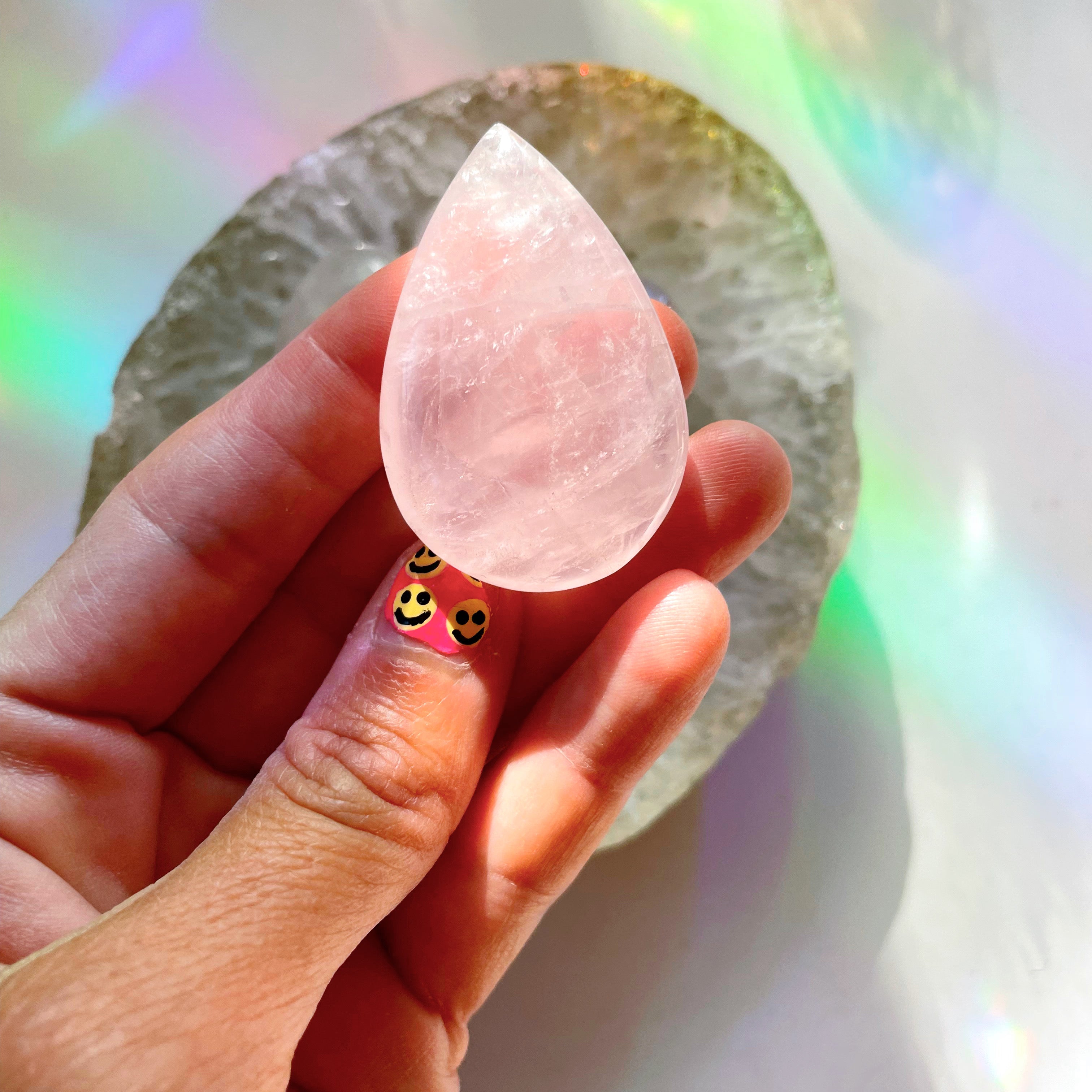 Rose Quartz Teardrop - Baltic Mermaid