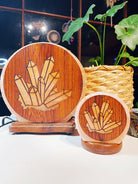 Wood Face Crystal Cluster Salt Lamp - Baltic Mermaid