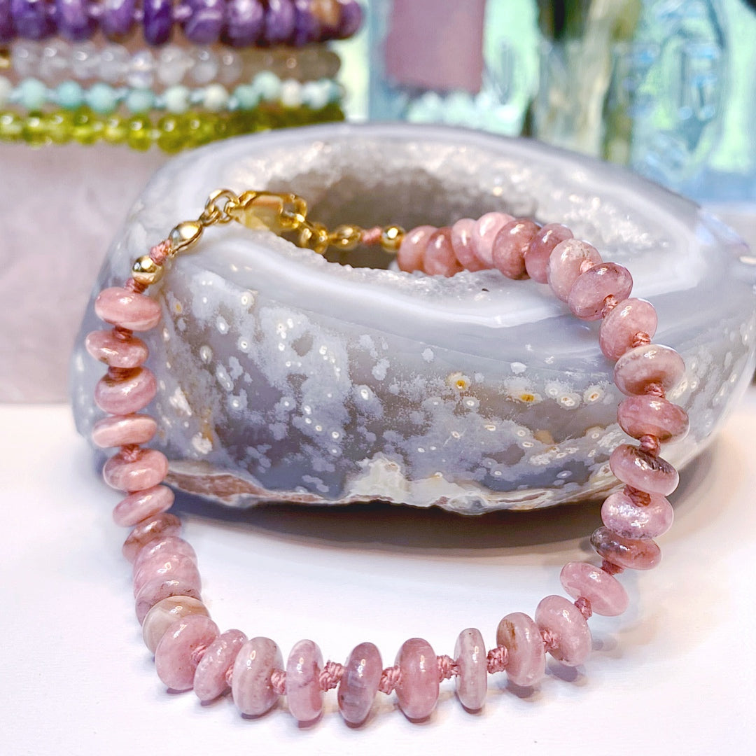 Rhodochrosite Candy Bracelet - Baltic Mermaid