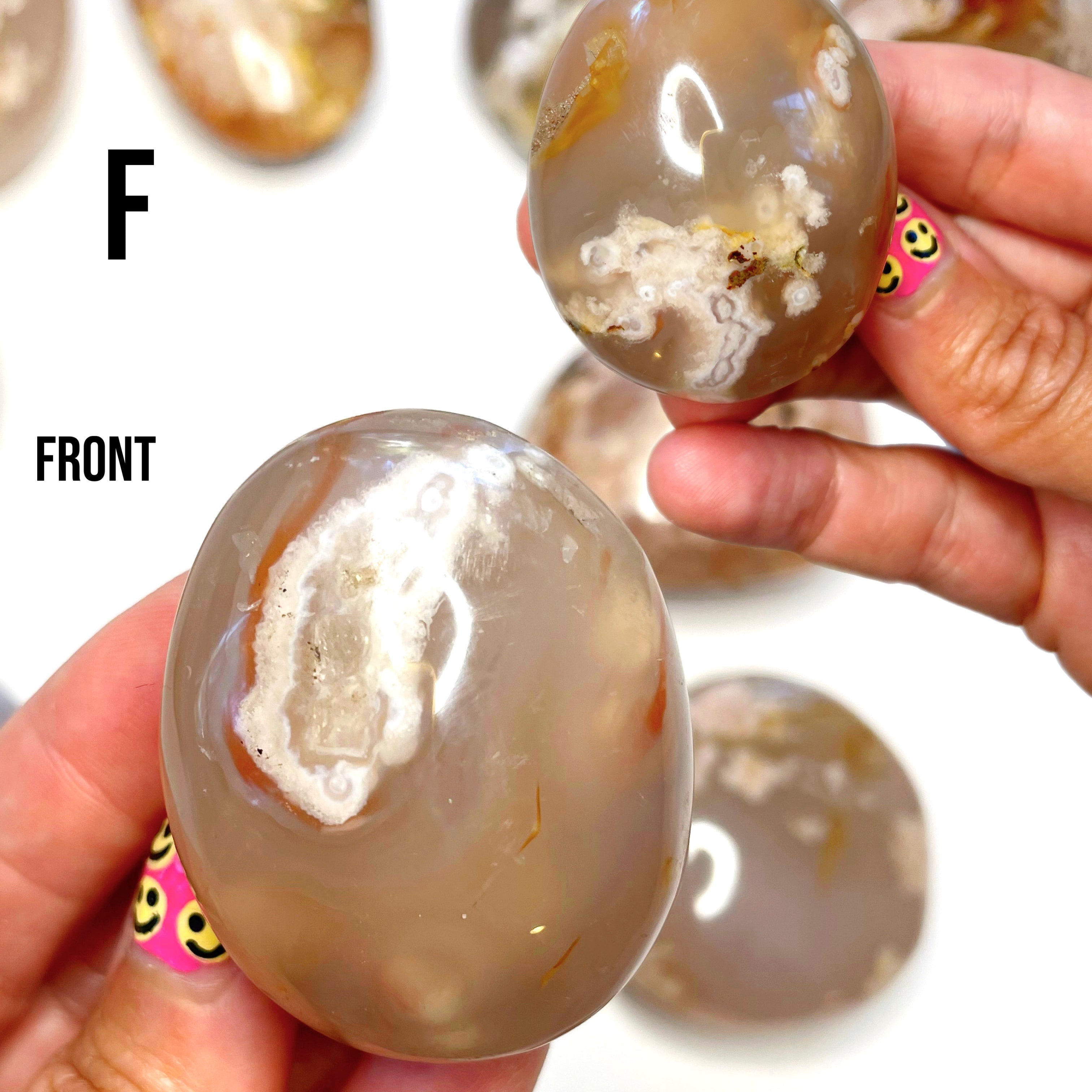 Flower Agate Palm Stones - Baltic Mermaid