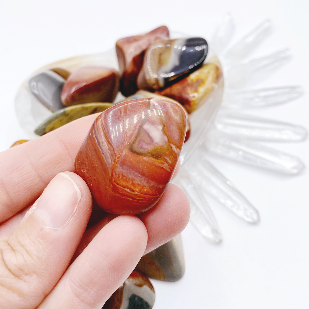 Polychrome Jasper Tumbled Stones - Baltic Mermaid