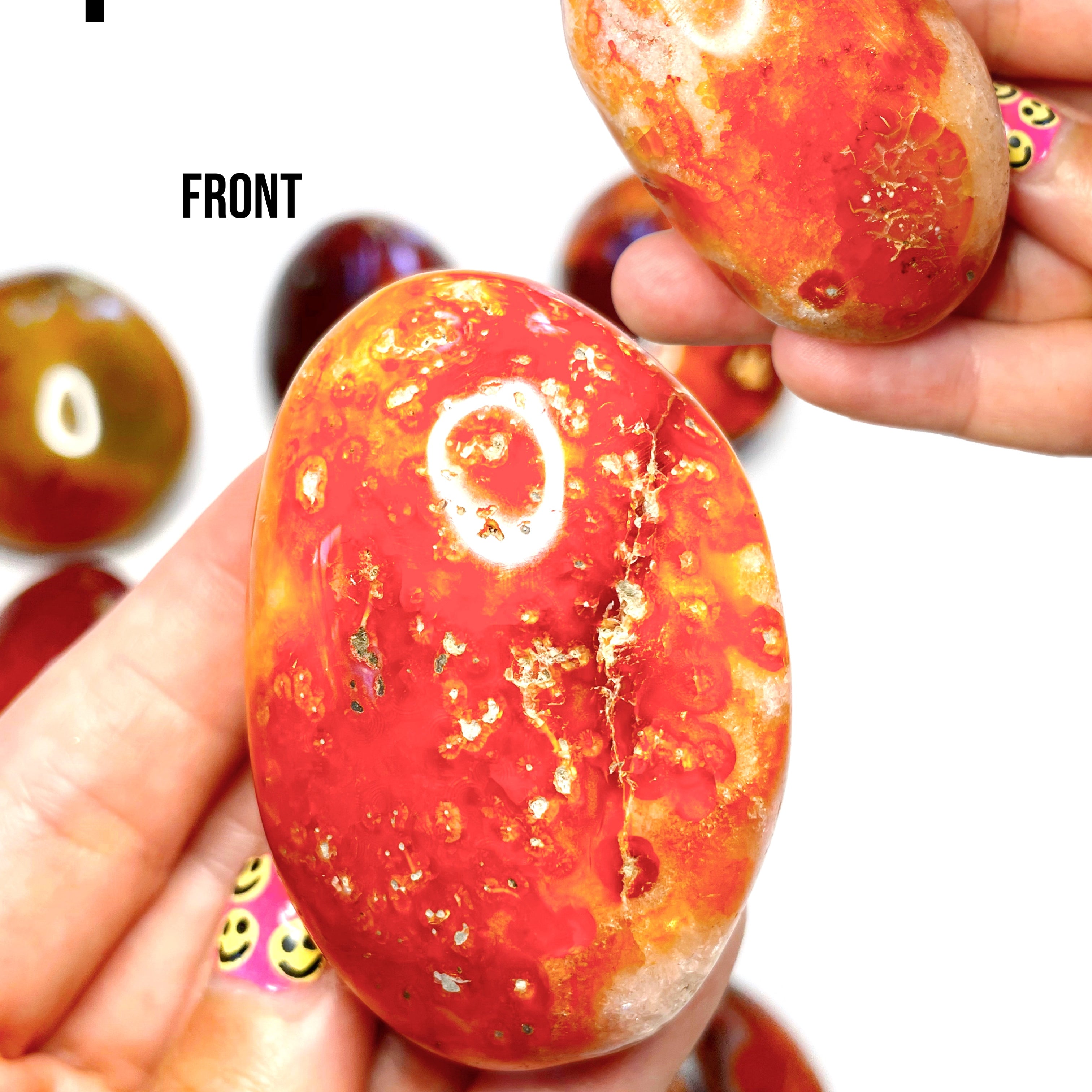 Carnelian Agate Palm Stones - Baltic Mermaid