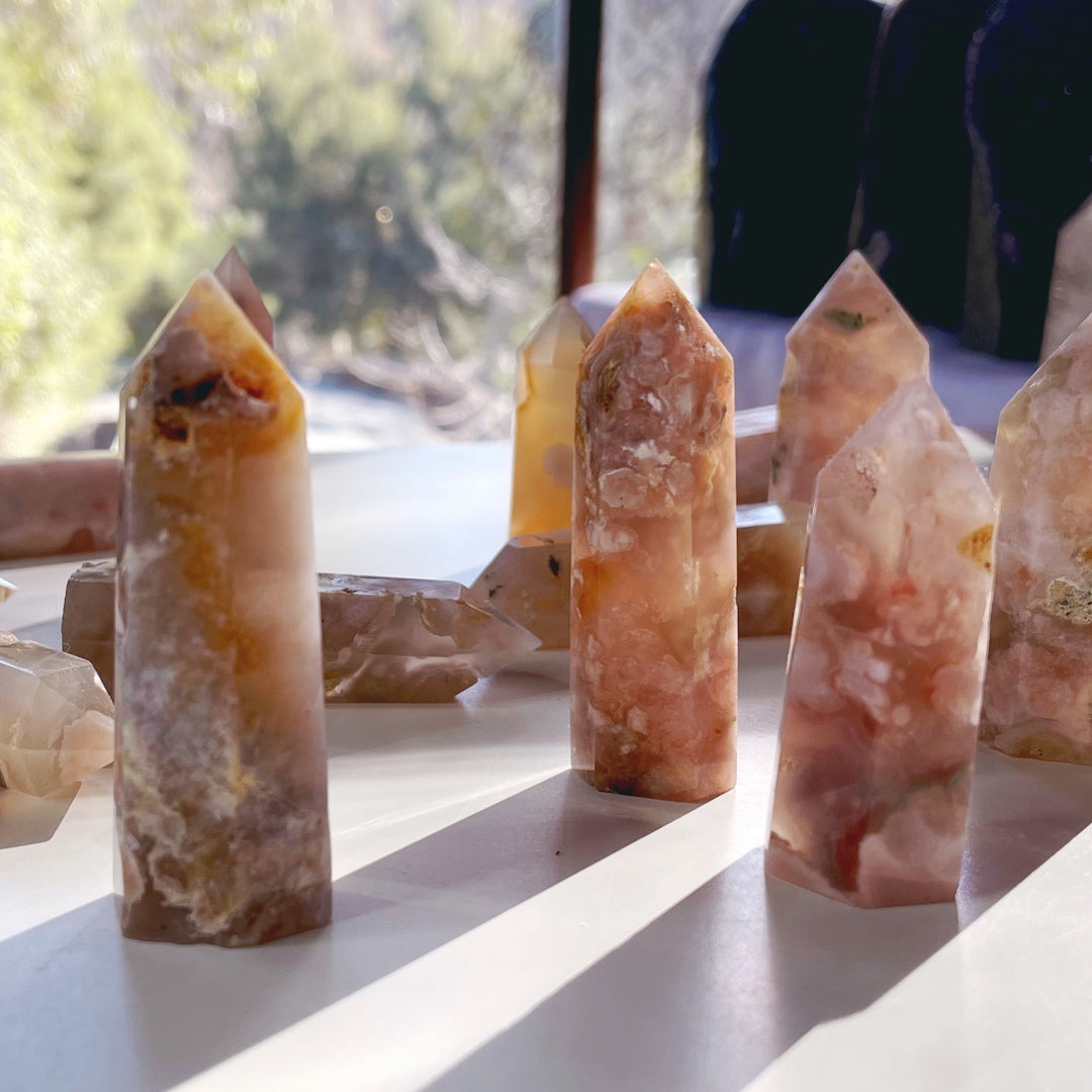 Flower Agate Lil Towers - Baltic Mermaid