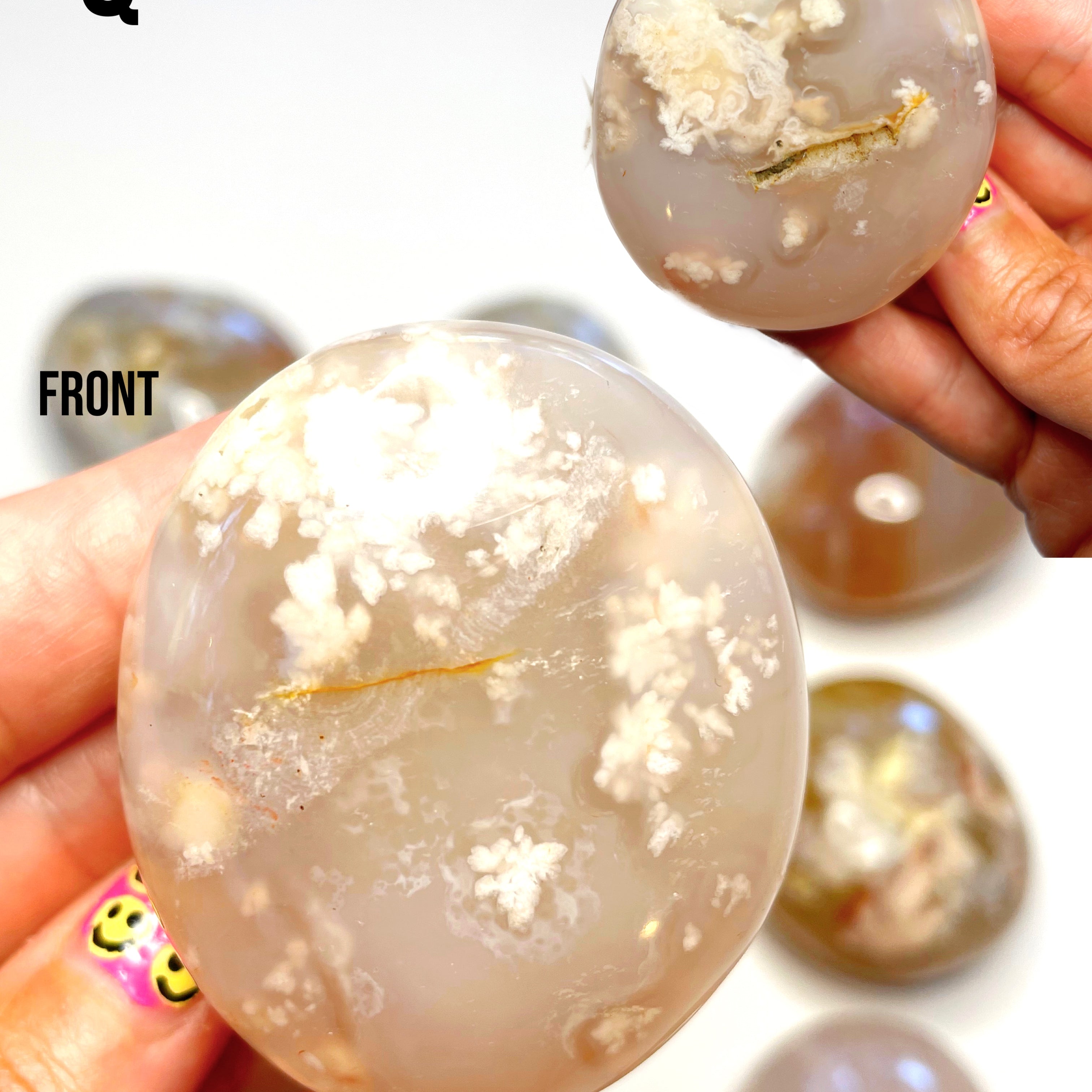 Flower Agate Palm Stones - Baltic Mermaid