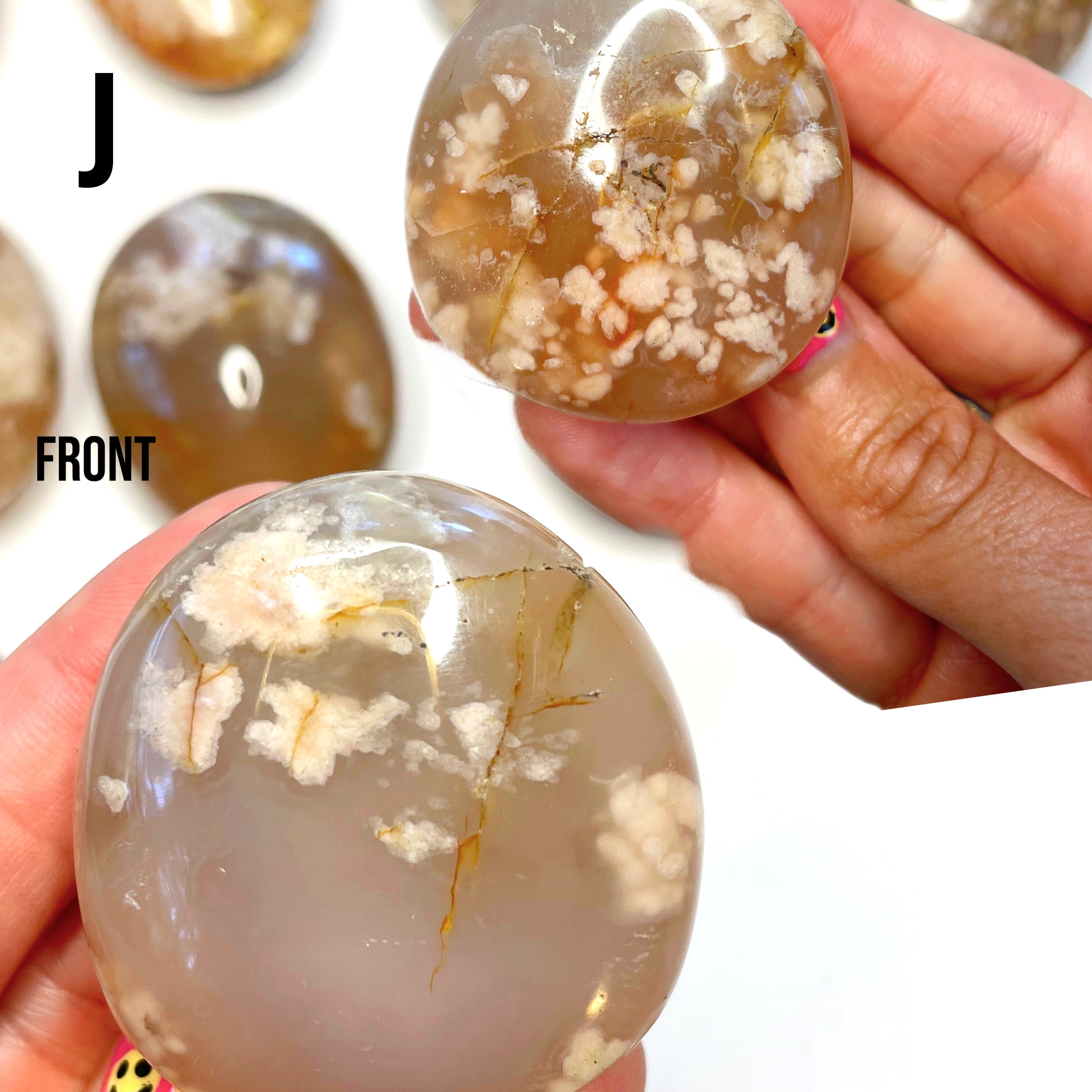 Flower Agate Palm Stones - Baltic Mermaid
