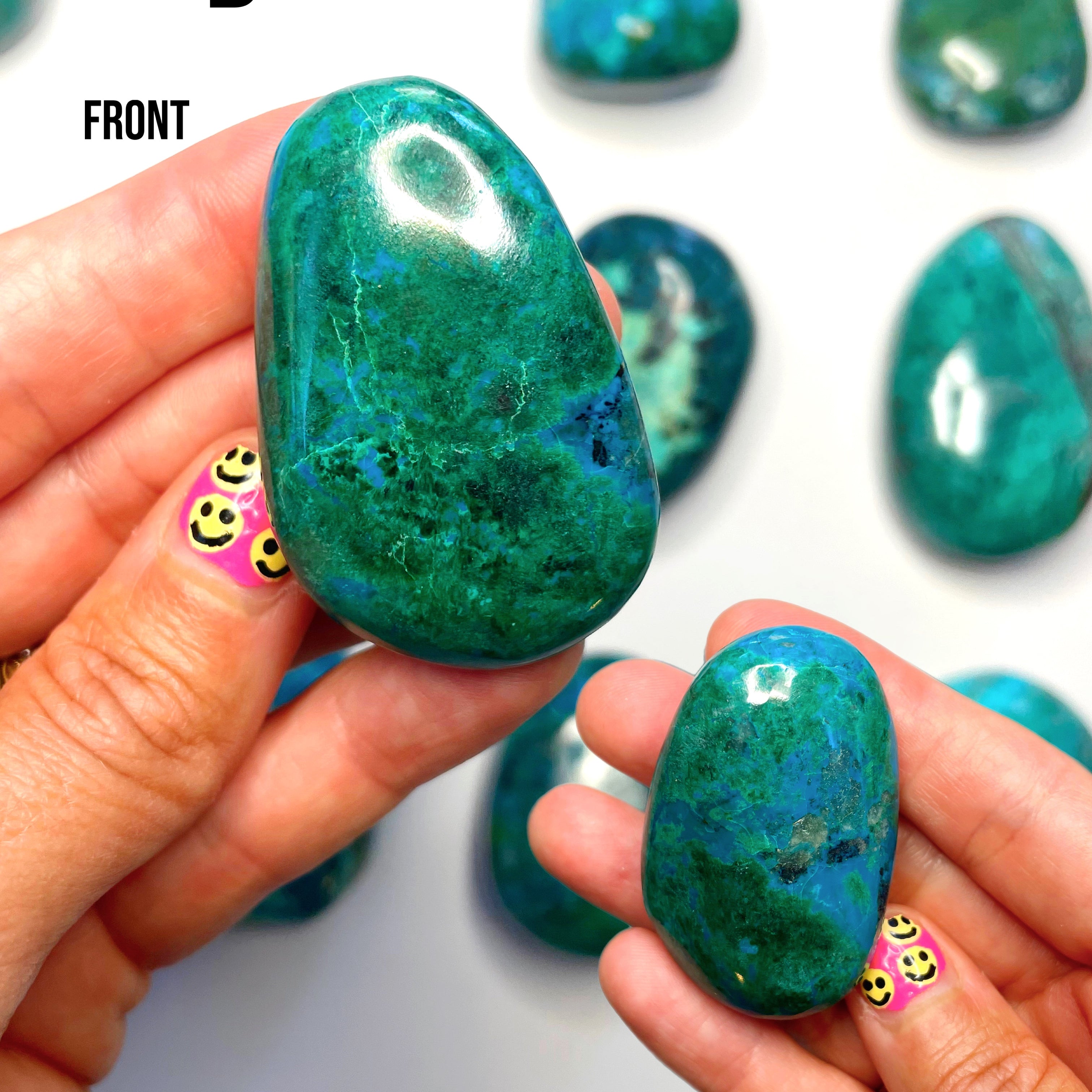 Chrysocolla Palm Stones/Large Tumbles - Baltic Mermaid