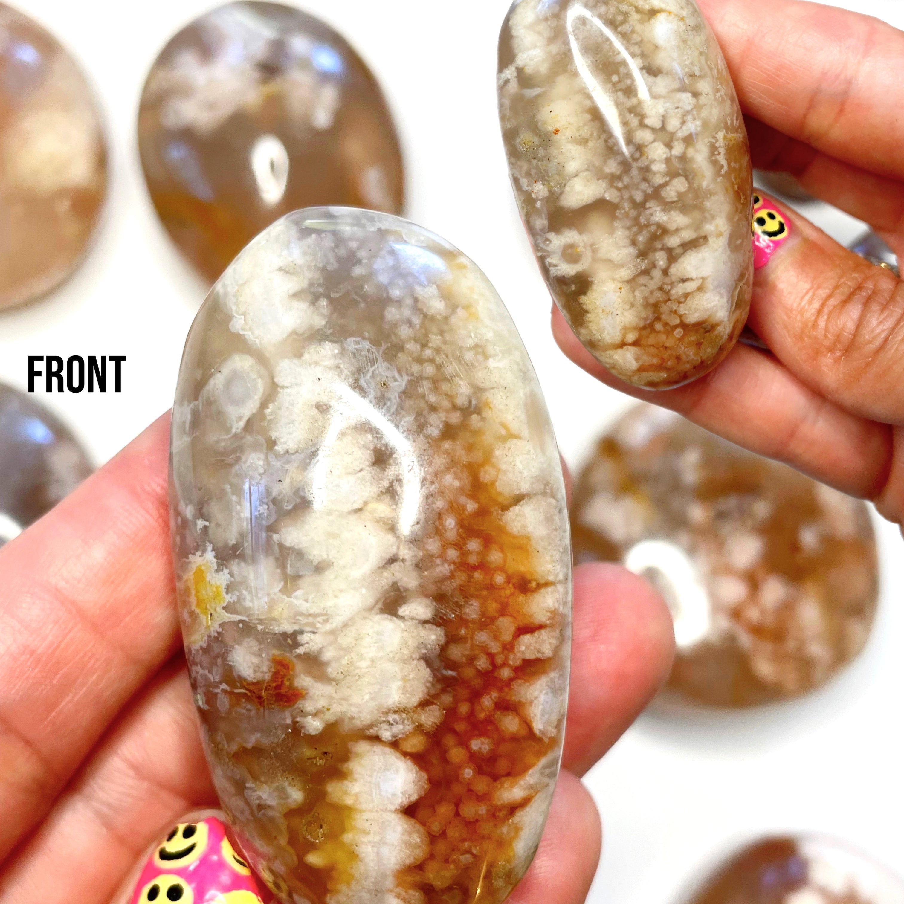Flower Agate Palm Stones - Baltic Mermaid
