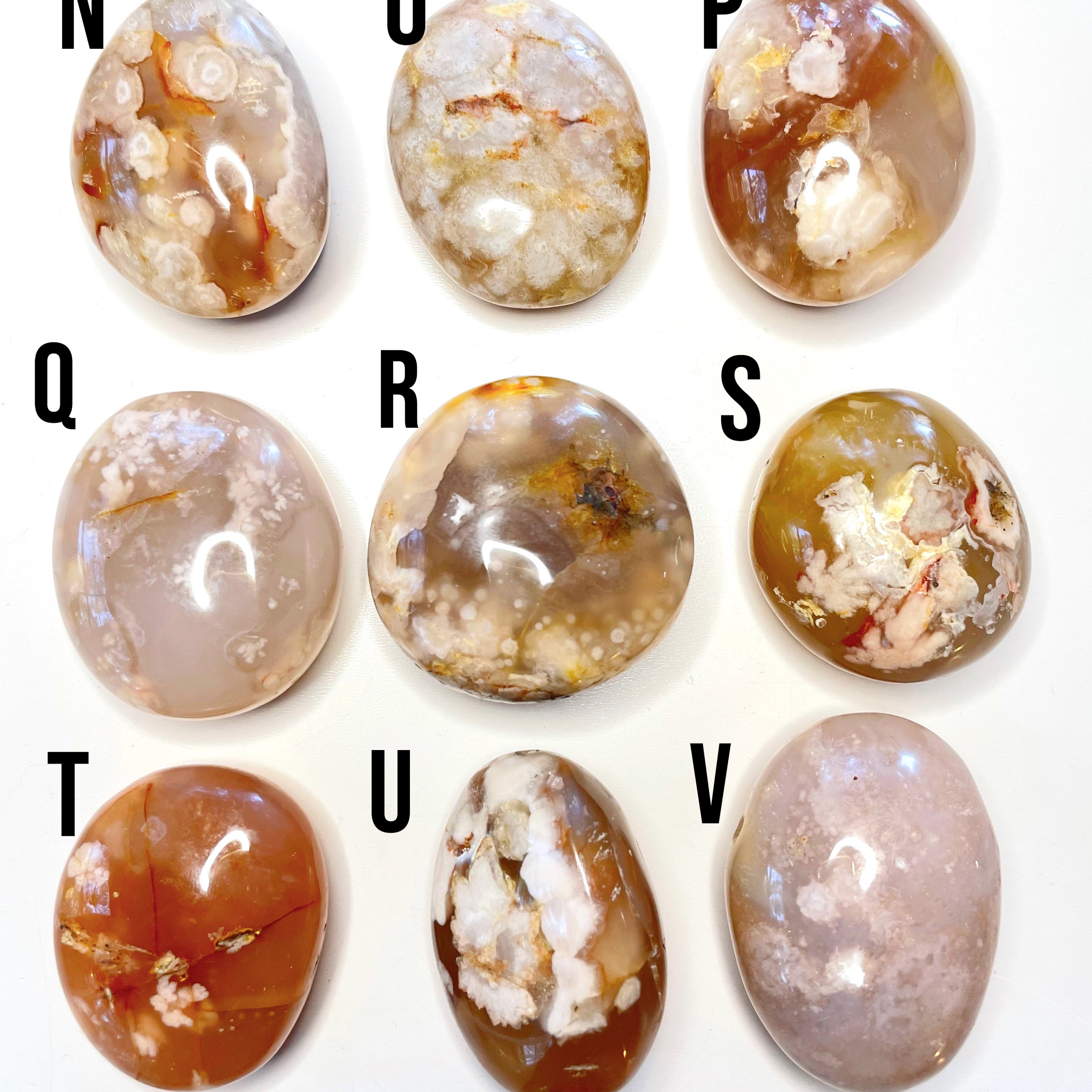 Flower Agate Palm Stones - Baltic Mermaid