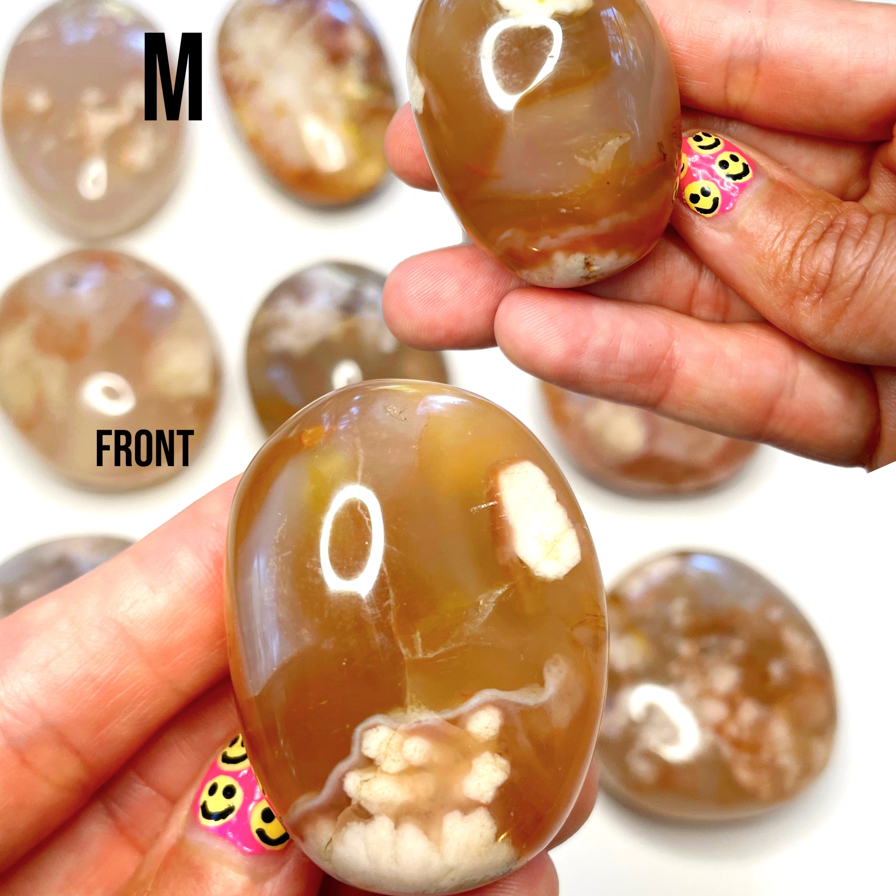 Flower Agate Palm Stones - Baltic Mermaid
