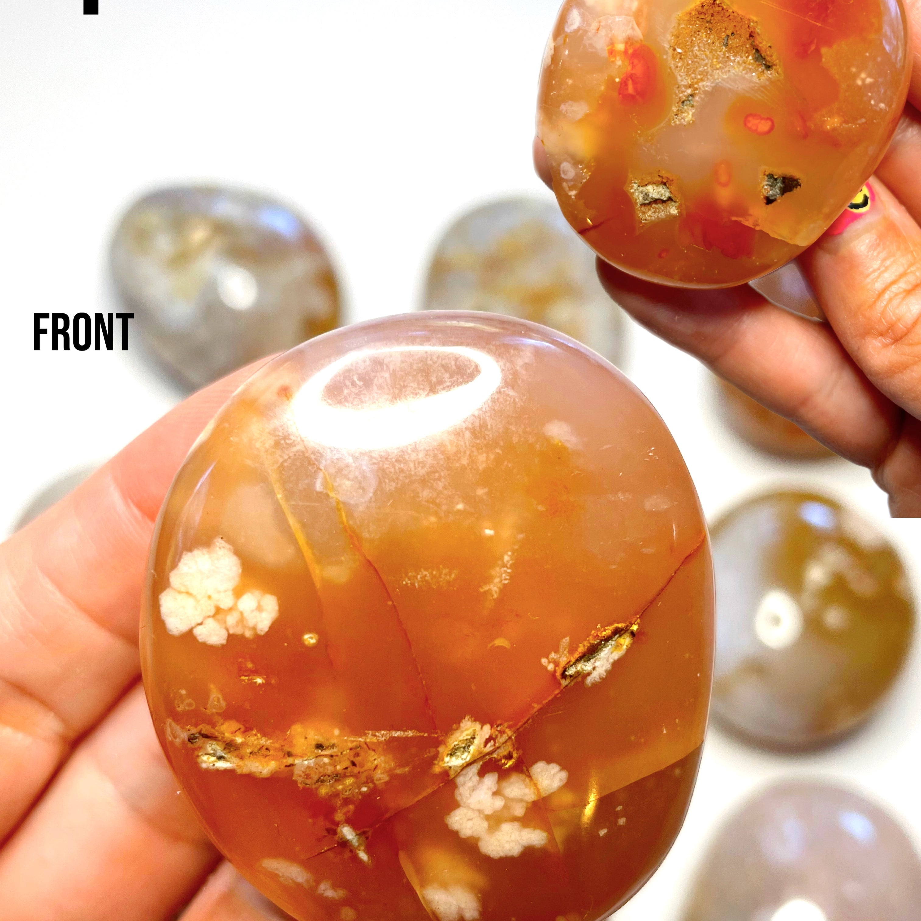 Flower Agate Palm Stones - Baltic Mermaid