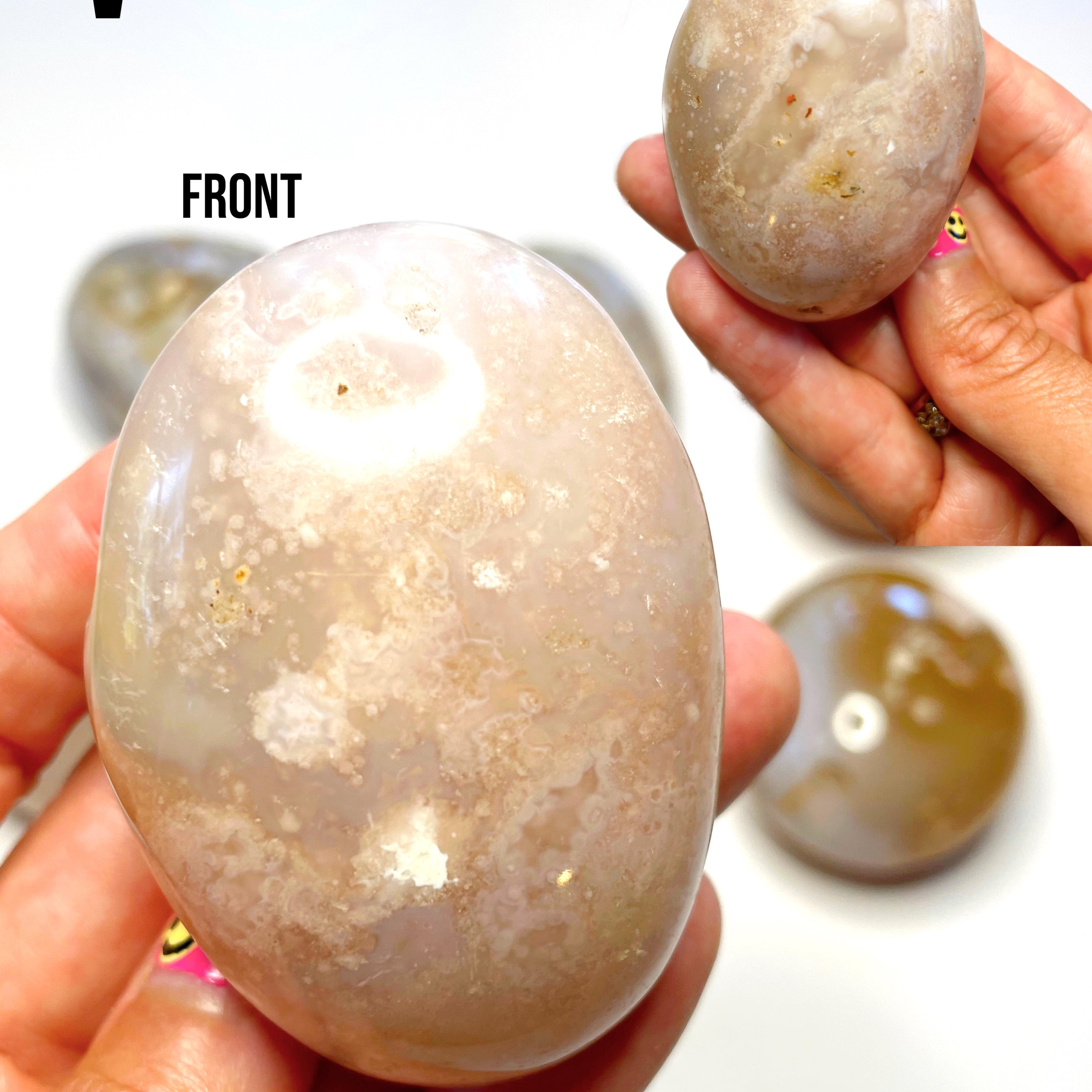 Flower Agate Palm Stones - Baltic Mermaid