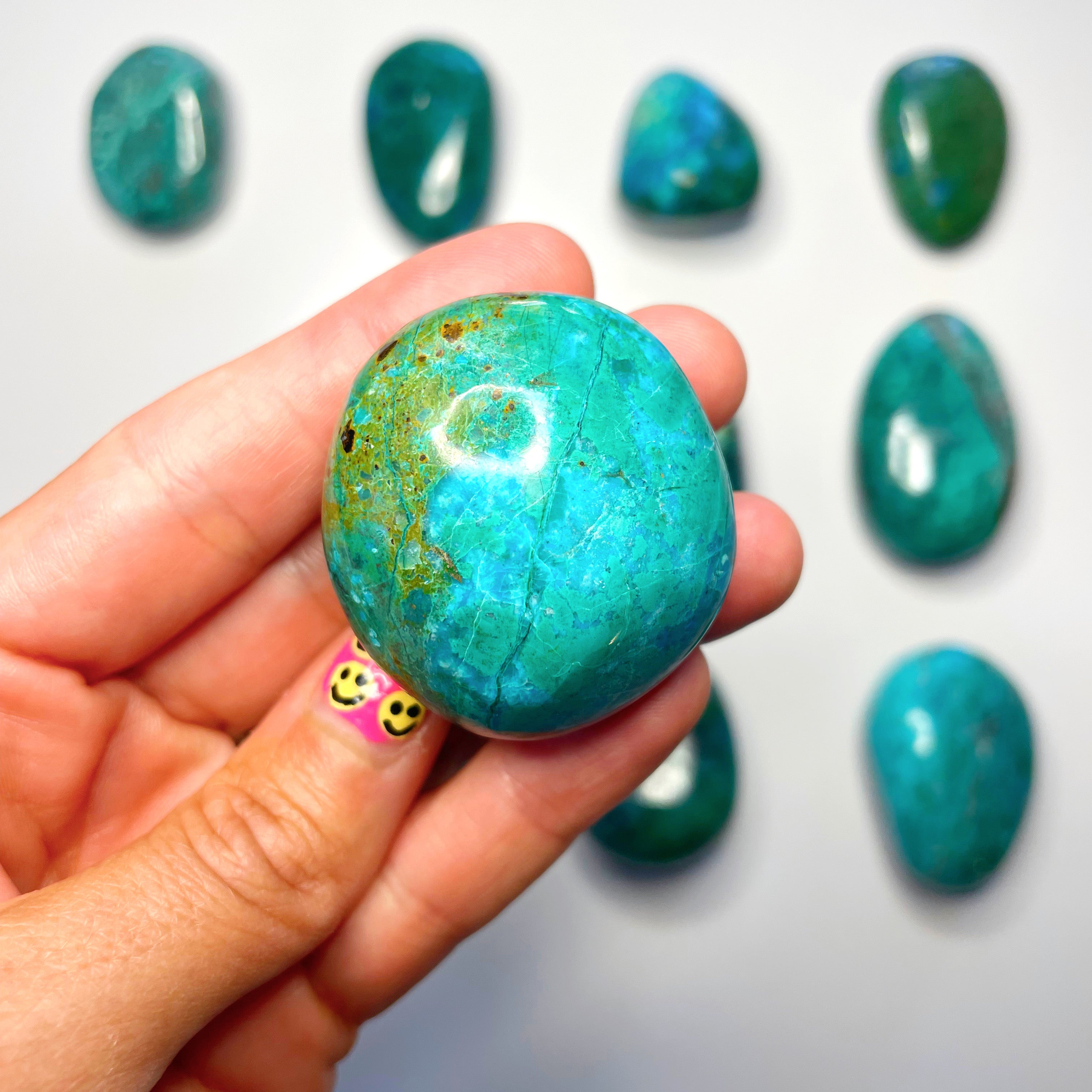 Chrysocolla Palm Stones/Large Tumbles - Baltic Mermaid