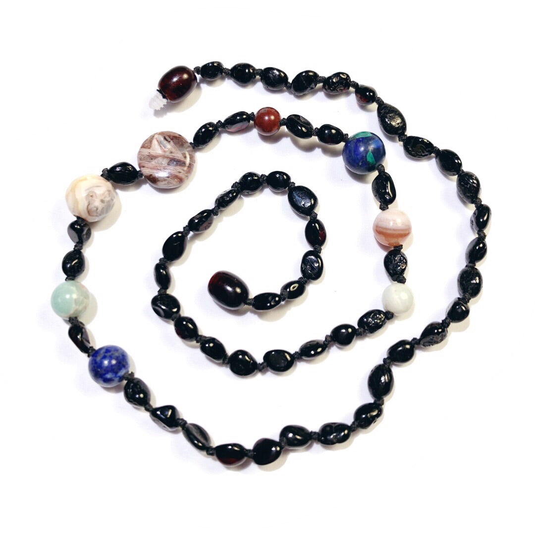 Planetary Baltic Amber Wrap Bracelet - Baltic Mermaid
