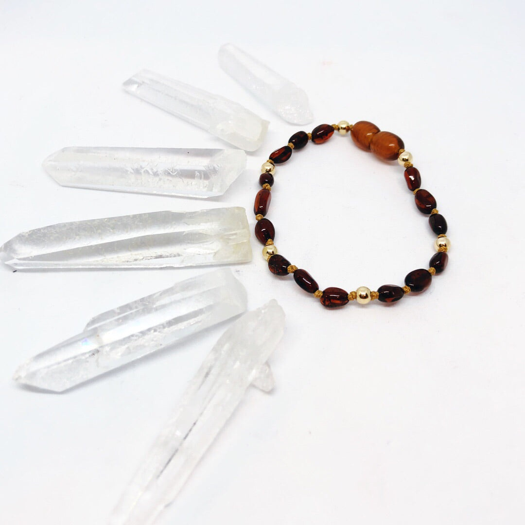Gold Rush Baltic Amber Bracelet - Baltic Mermaid