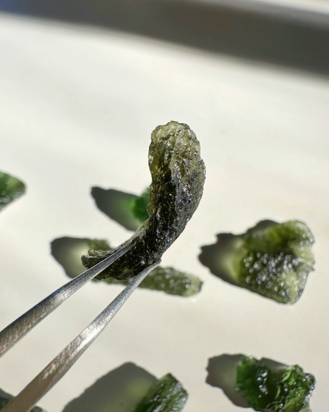 Chlum Moldavite w/ Rainbow #5 - AA - Baltic Mermaid