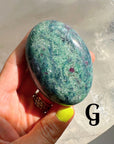 Ruby in Fuchsite with Blue Kyanite Palm Stones