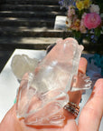 Hand Carved Clear Quartz Frog