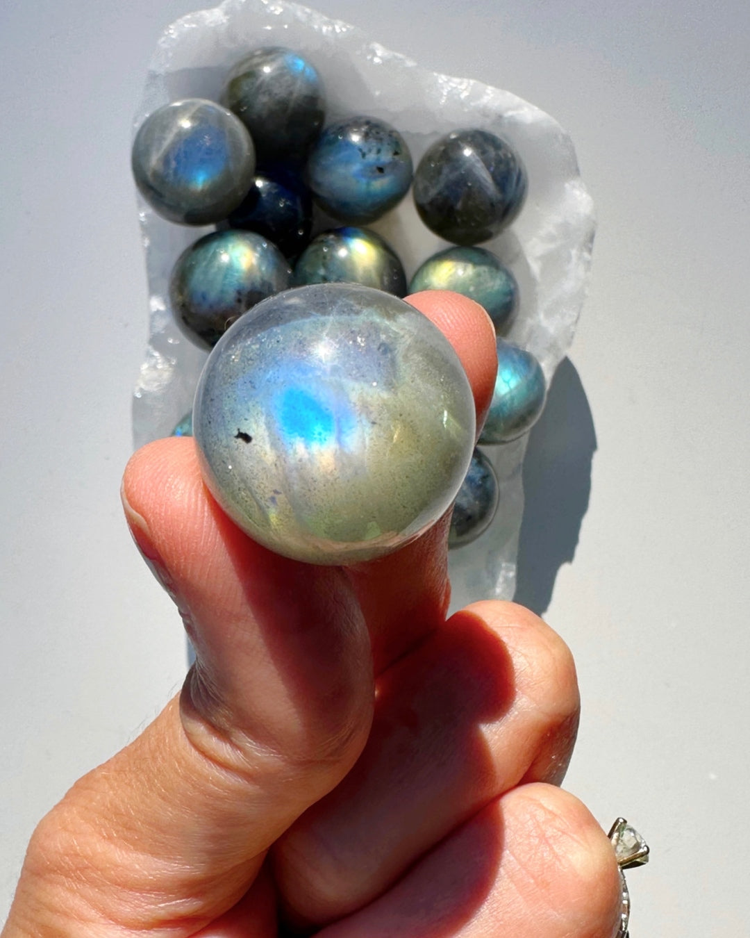 Labradorite Mini Spheres AAA