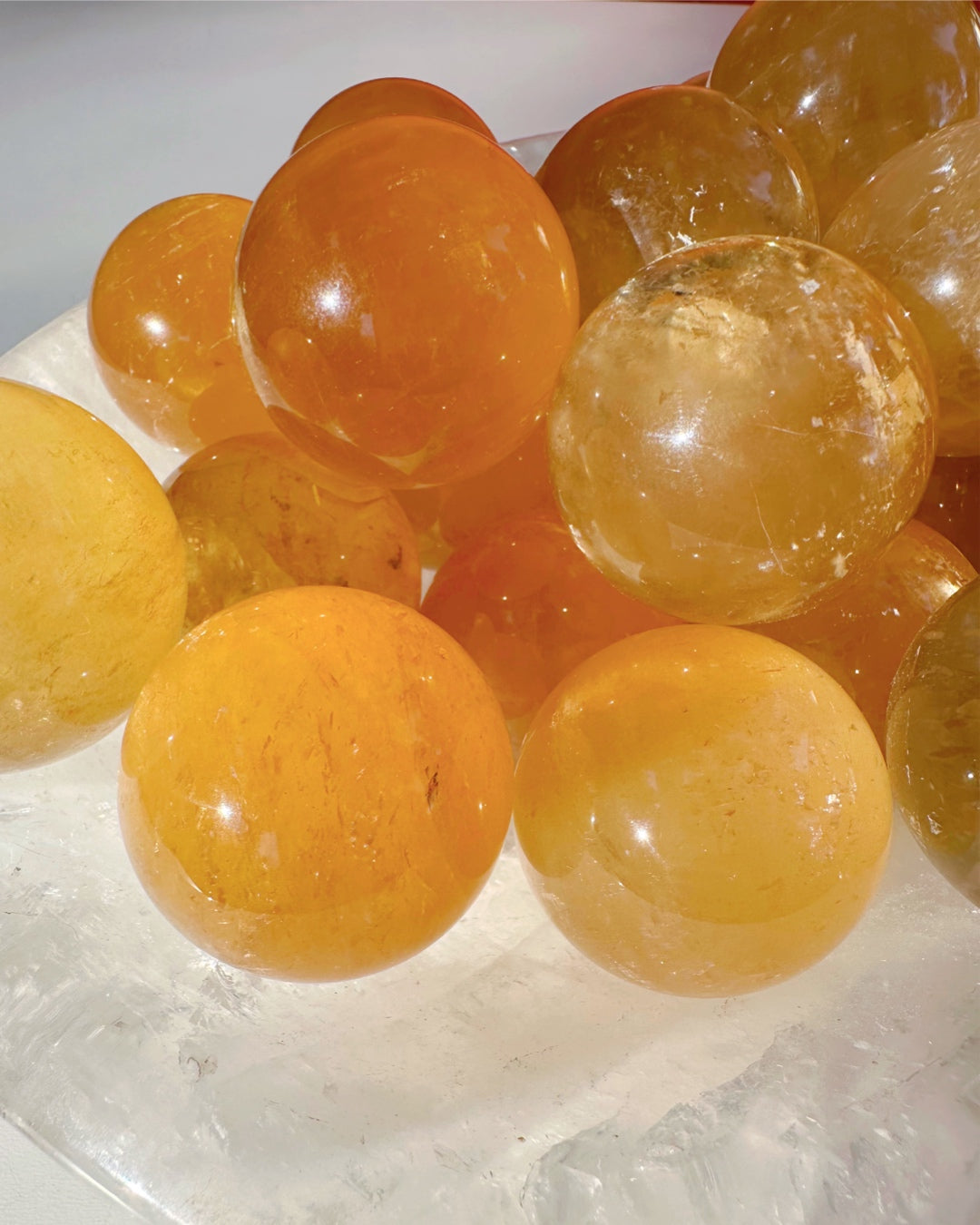 Honey Optic Calcite Spheres - AAA