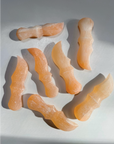 Peach Selenite Small Knife