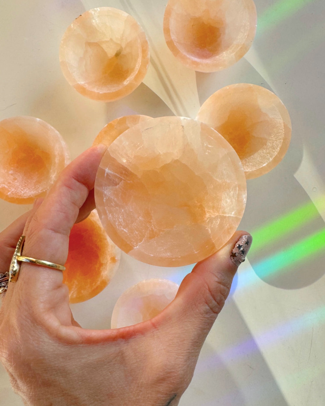 Peach Selenite Lil Bowls - Baltic Mermaid