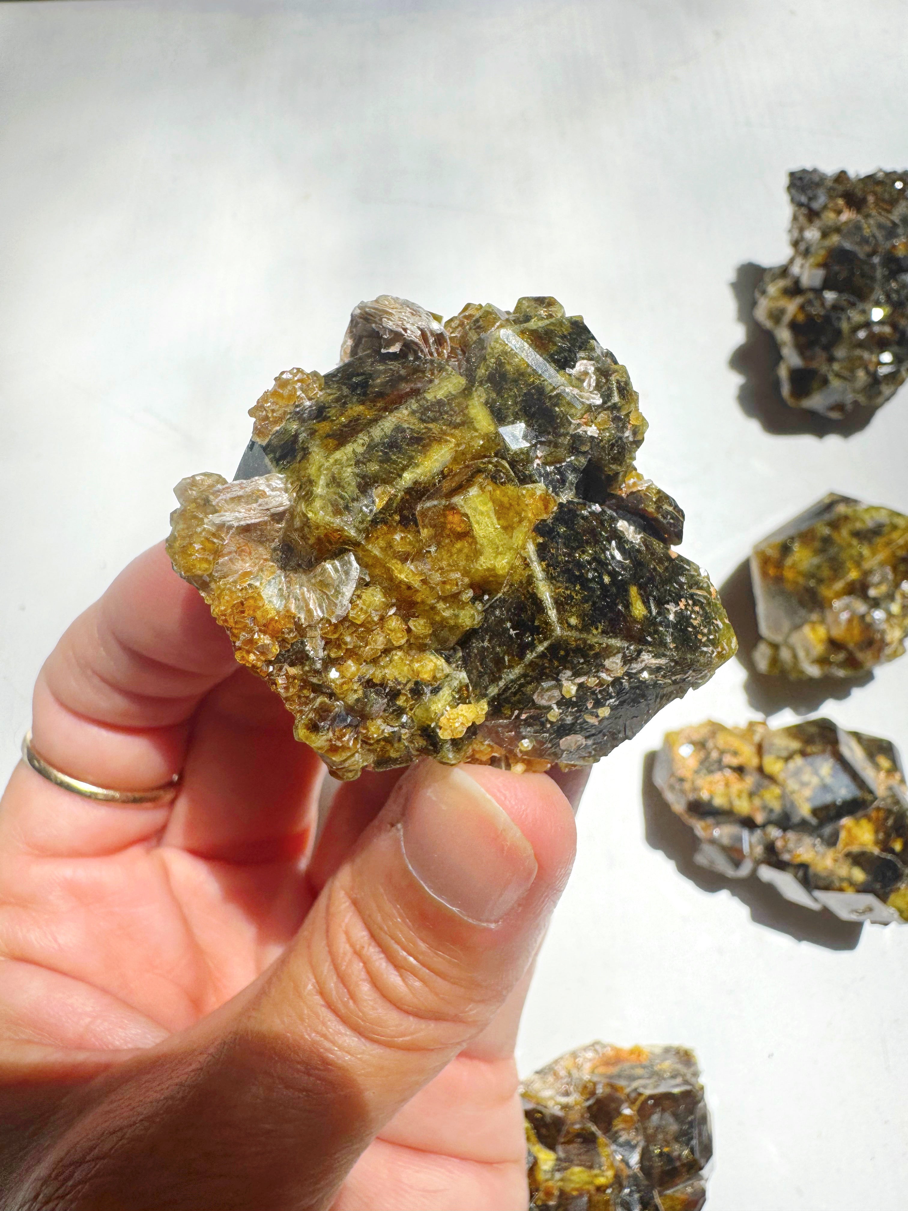 Rare Mali Green Grossular Andradite Garnet w/ Clinochlore AAA Quality Baltic Mermaid