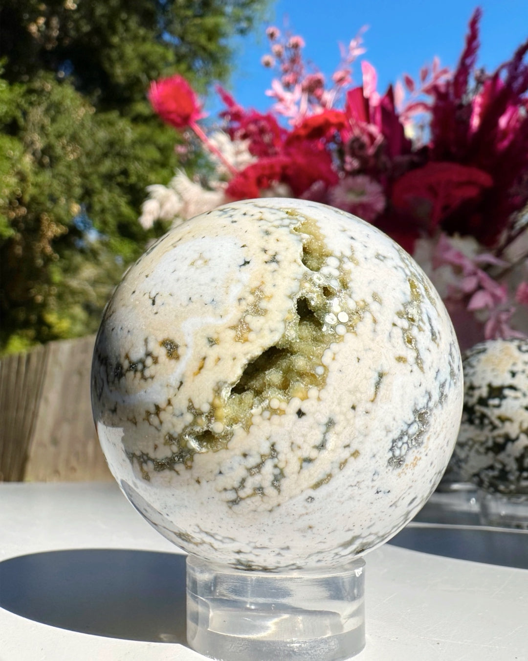 Ocean Jasper Sphere - Baltic Mermaid