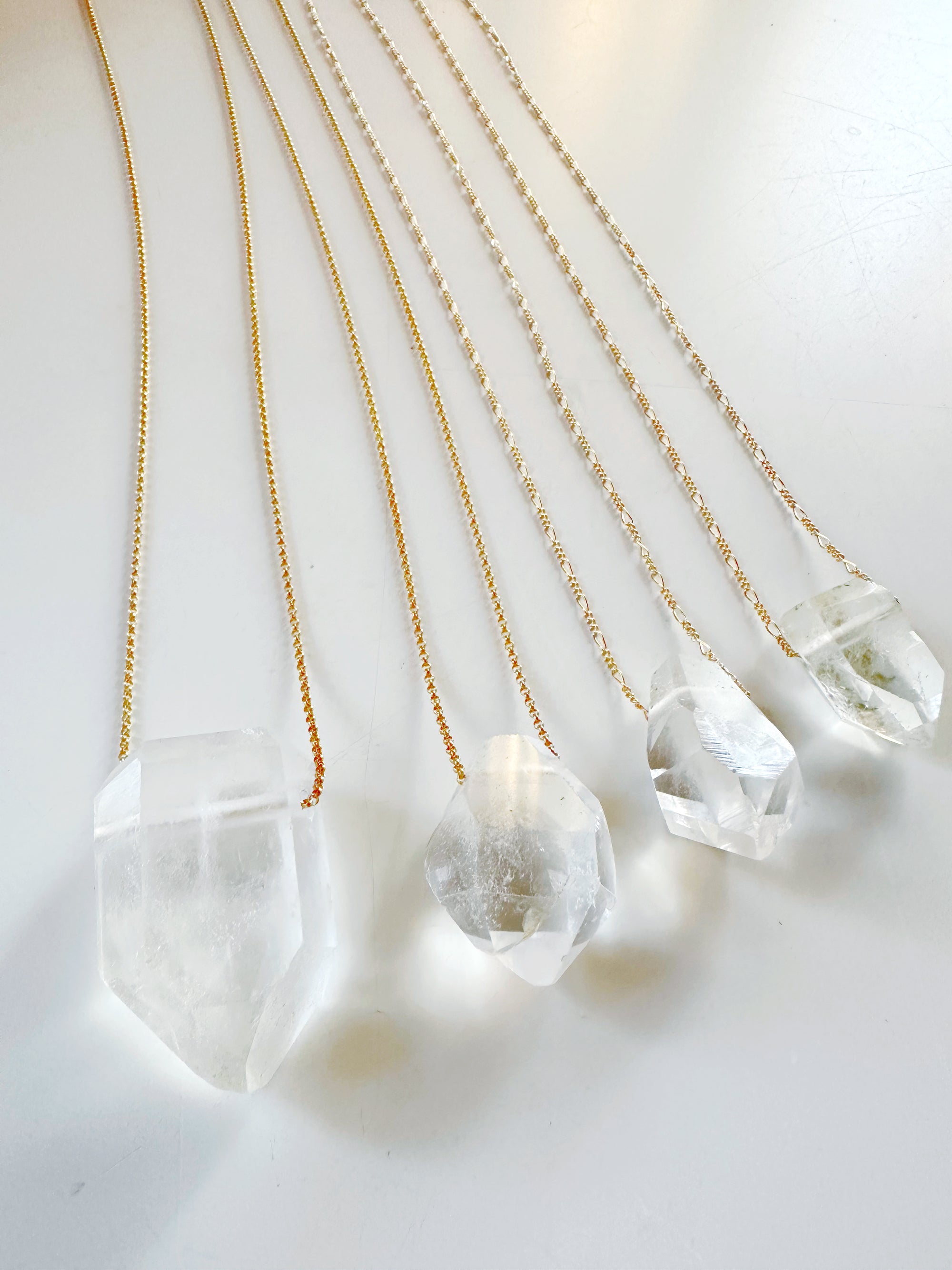 Quartz Point &amp; 14k Gold Filled Necklace