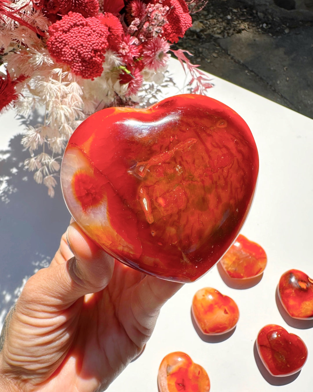 Carnelian Agate Hearts