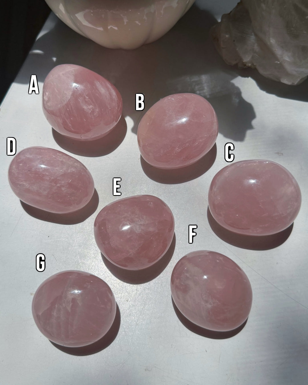 Large Rose Quartz Pebble Baltic Mermaid
