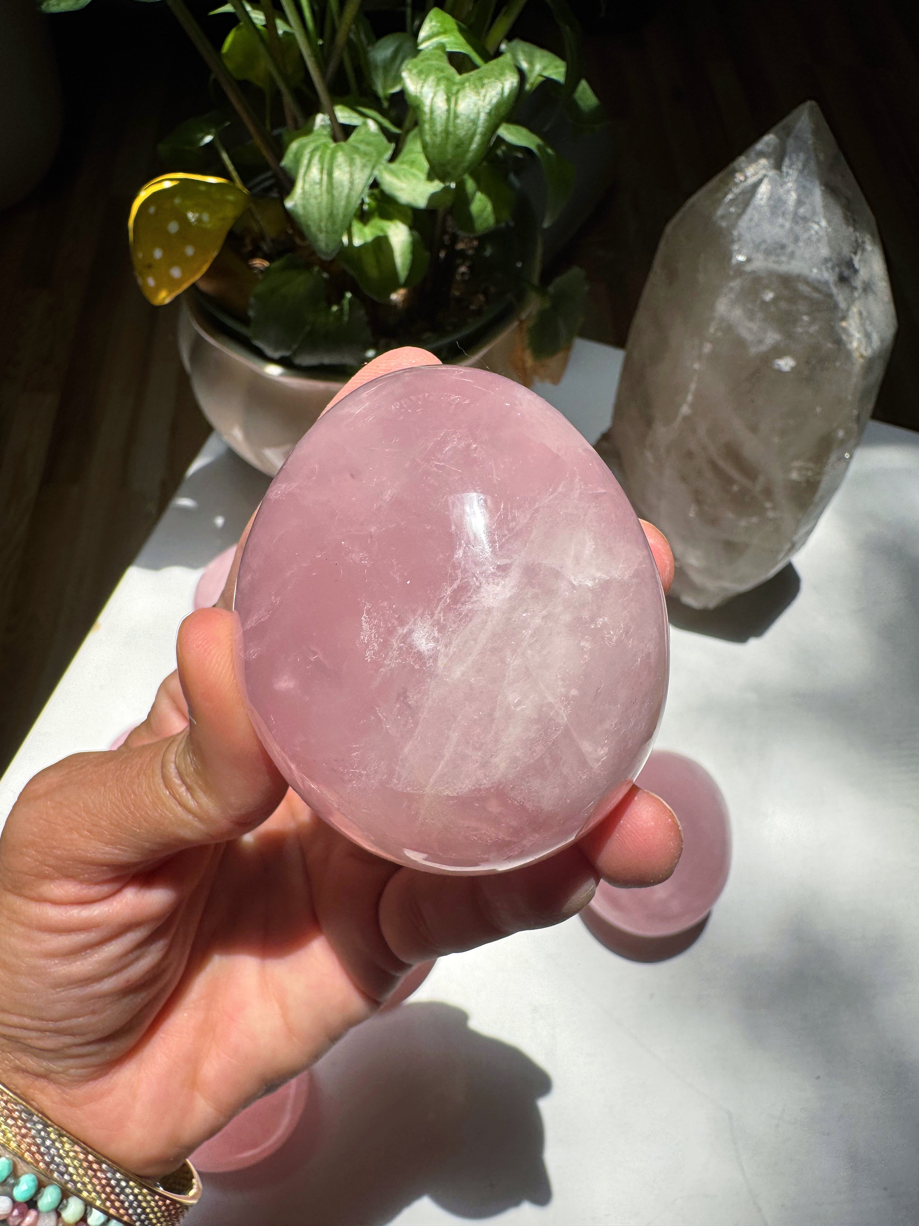 Large Rose Quartz Pebble Baltic Mermaid