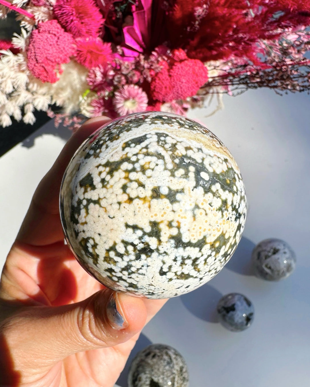 Ocean Jasper Sphere - Baltic Mermaid
