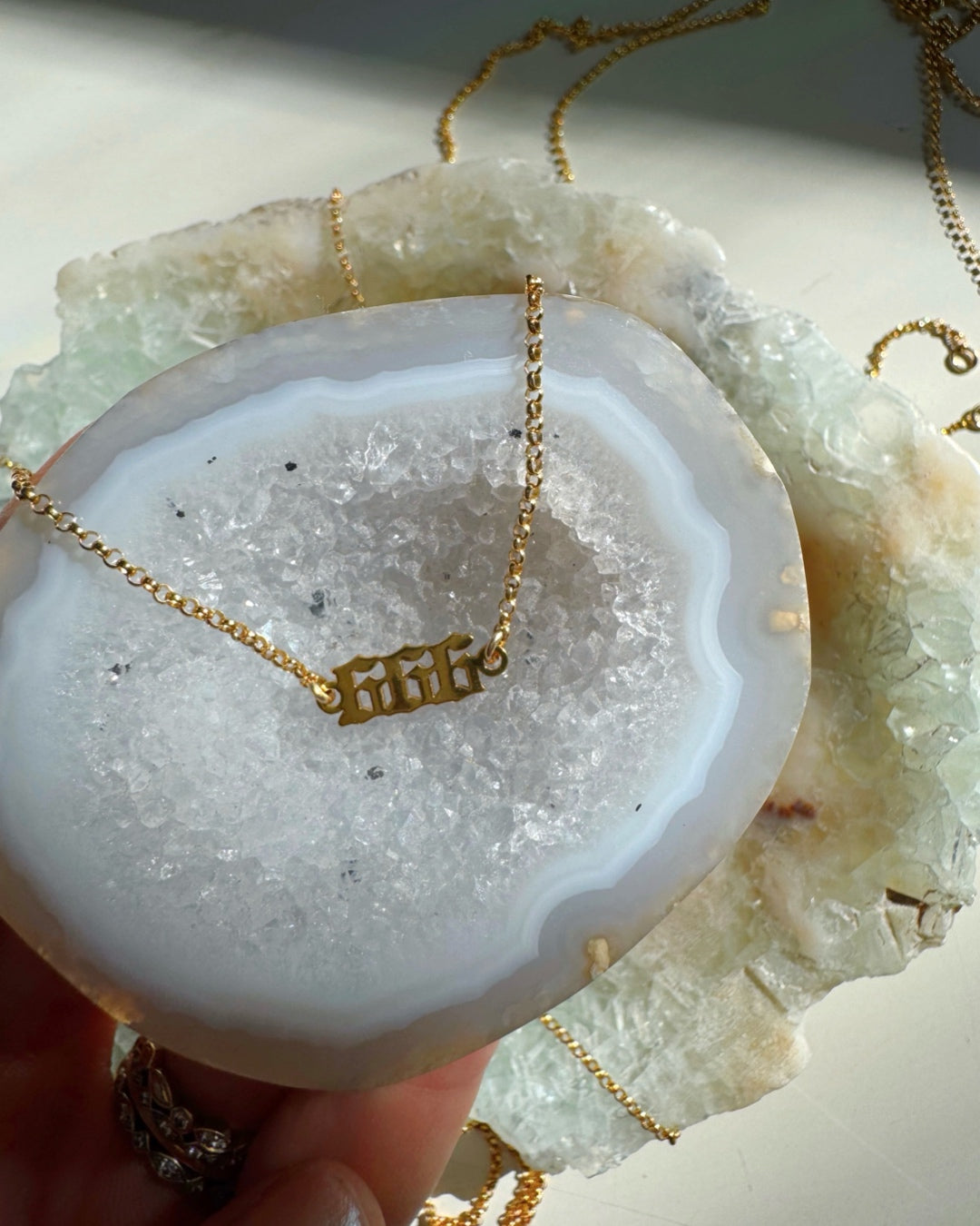 Angel/Lucky Number Gold Filled Choker - Baltic Mermaid